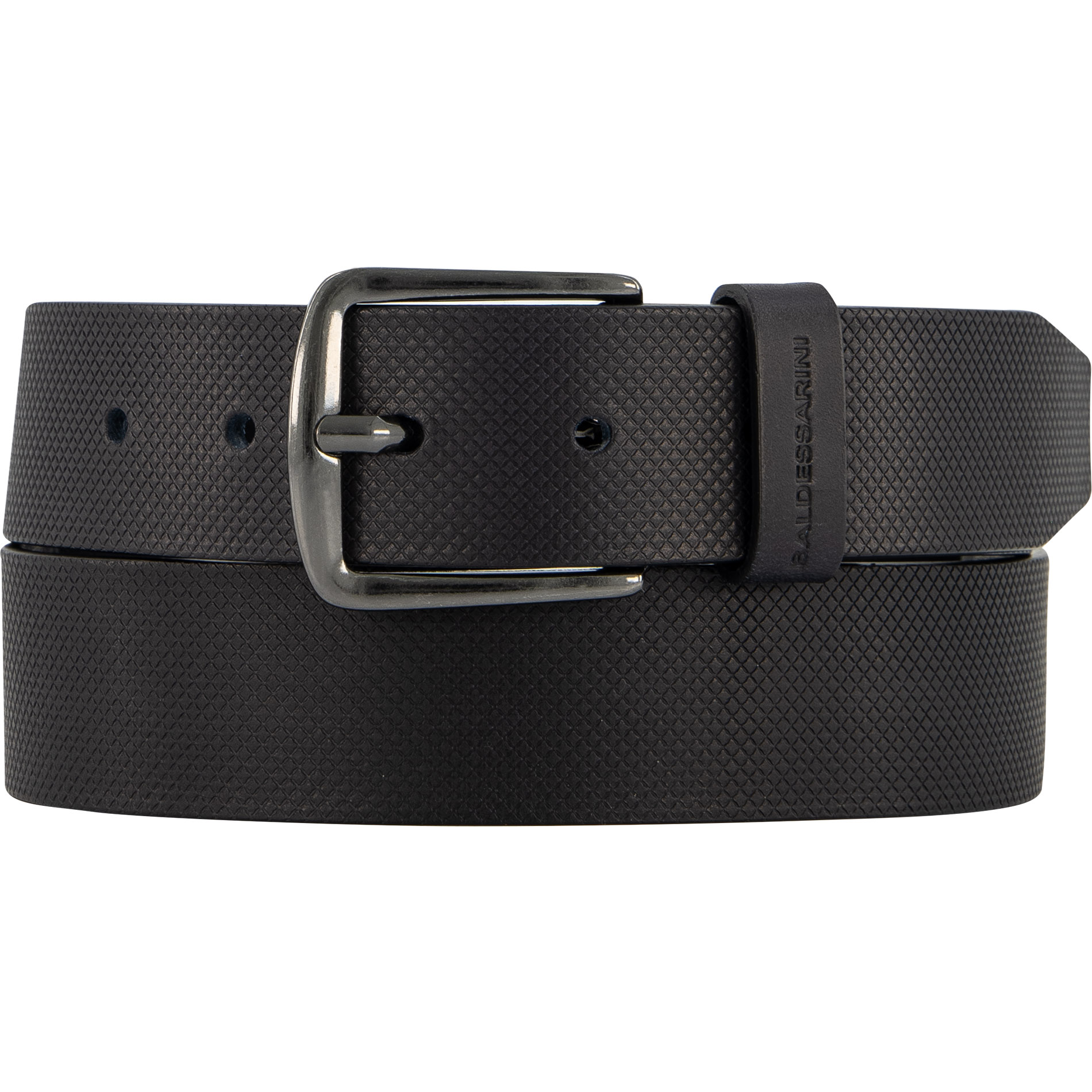 BALDESSARINI Herren Gürtel blau Leder geprägt