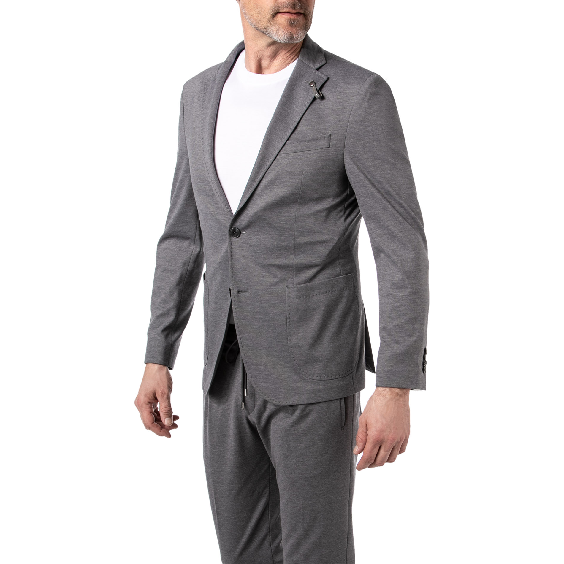 BALDESSARINI Herren Sakko grau meliert Slim Fit