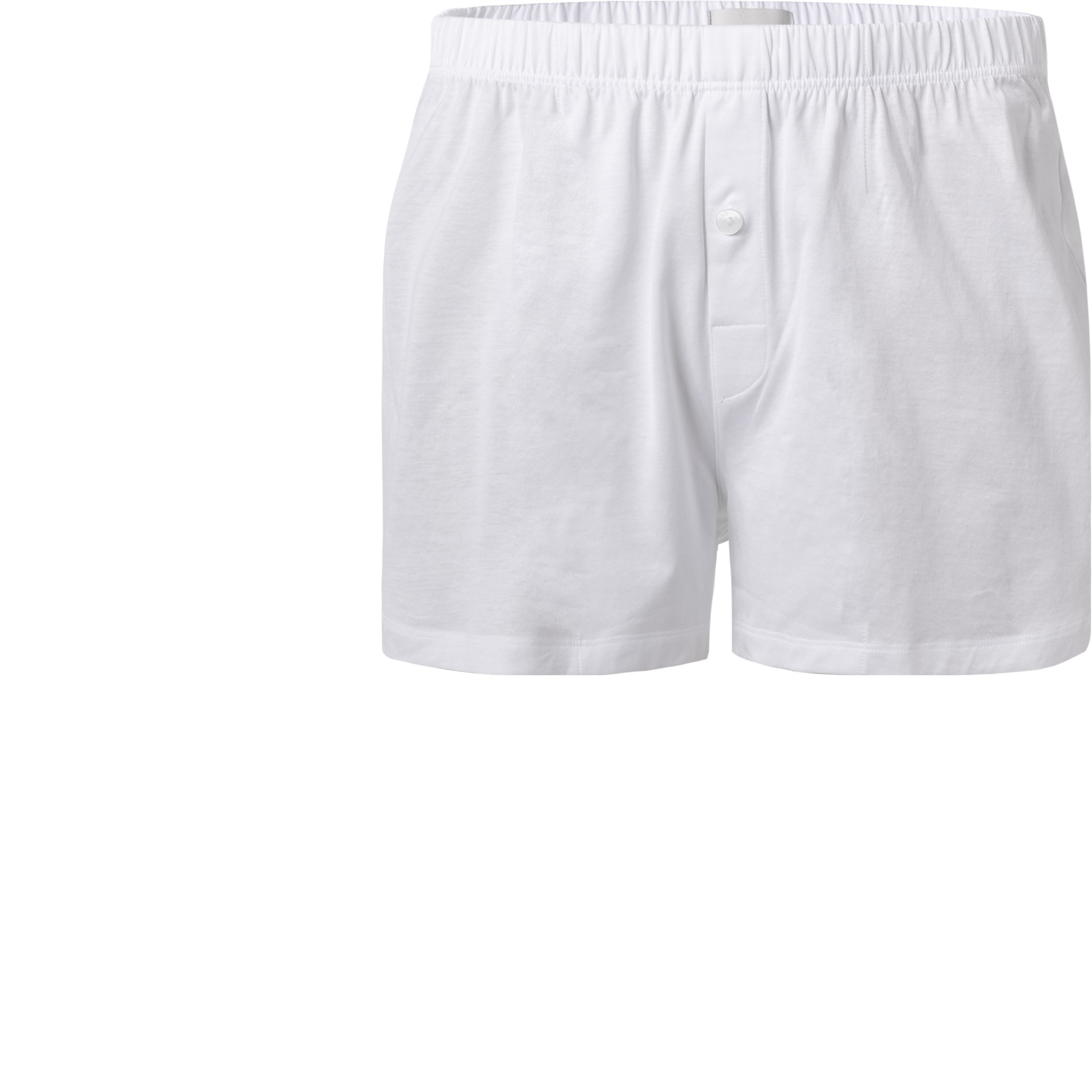 HANRO Herren Boxershorts weiß Baumwolle unifarben