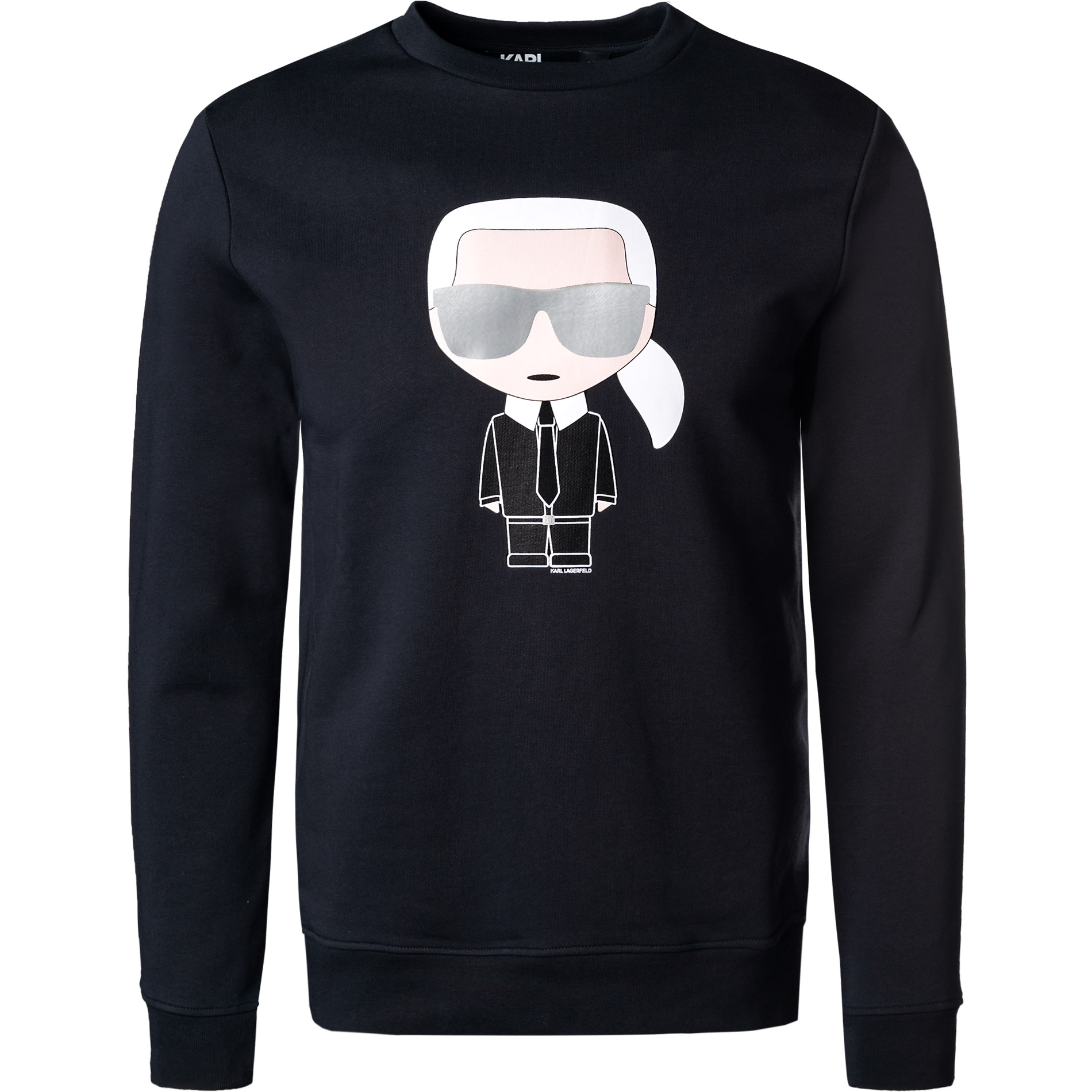 KARL LAGERFELD Herren Sweatshirt blau Baumwolle Motiv