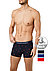 Trunks, Baumwoll-Stretch, rot-royal-navy - navy-royal-rot