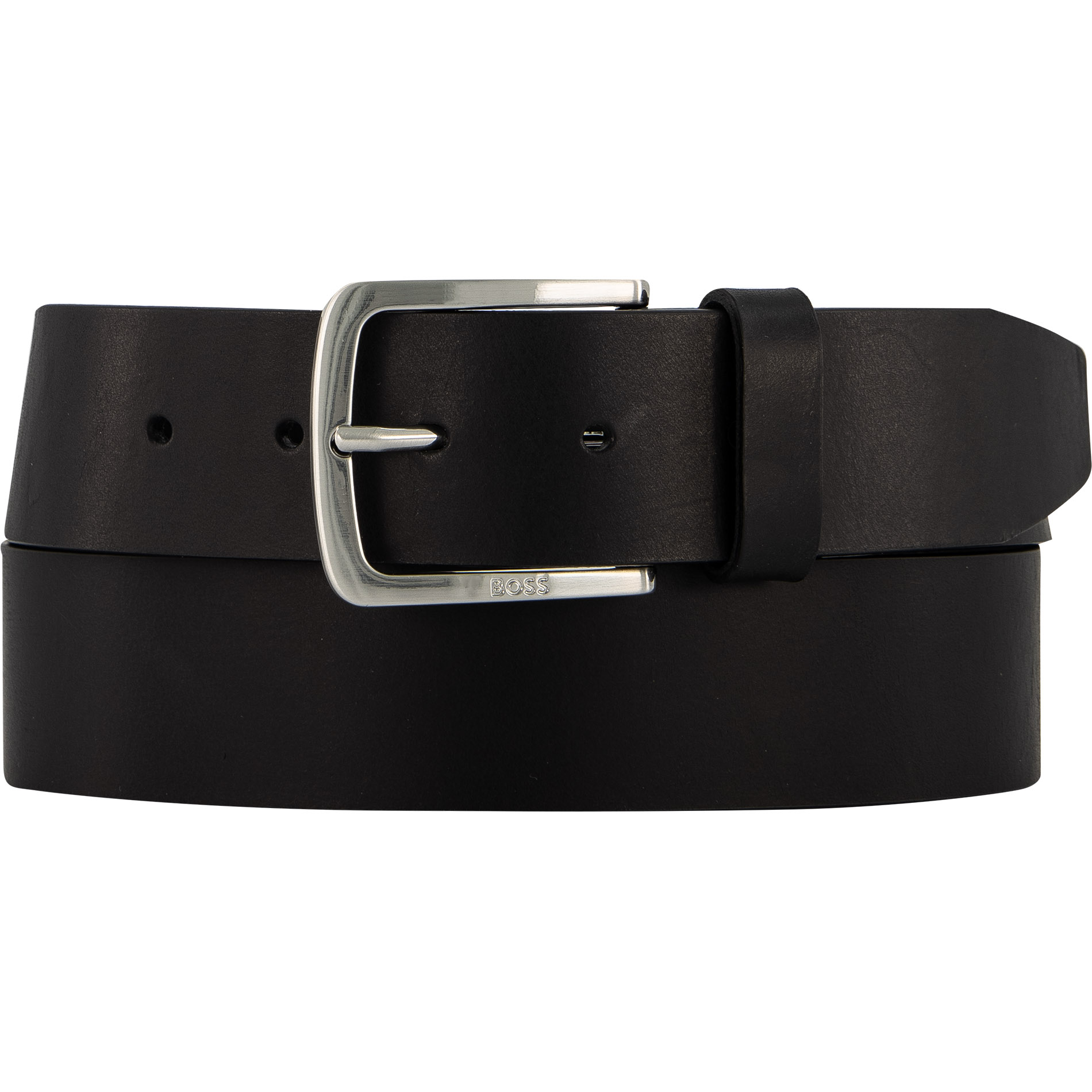 Boss Black Herren Gürtel Schwarz Glattleder