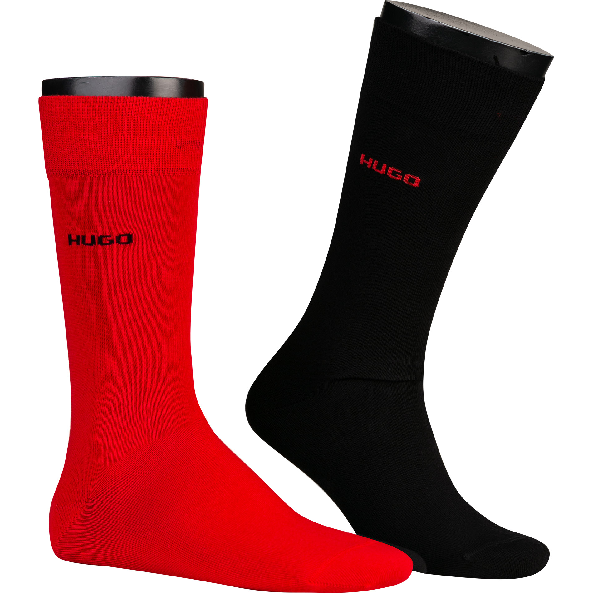 HUGO Herren Socken rot Baumwolle & Mix unifarben