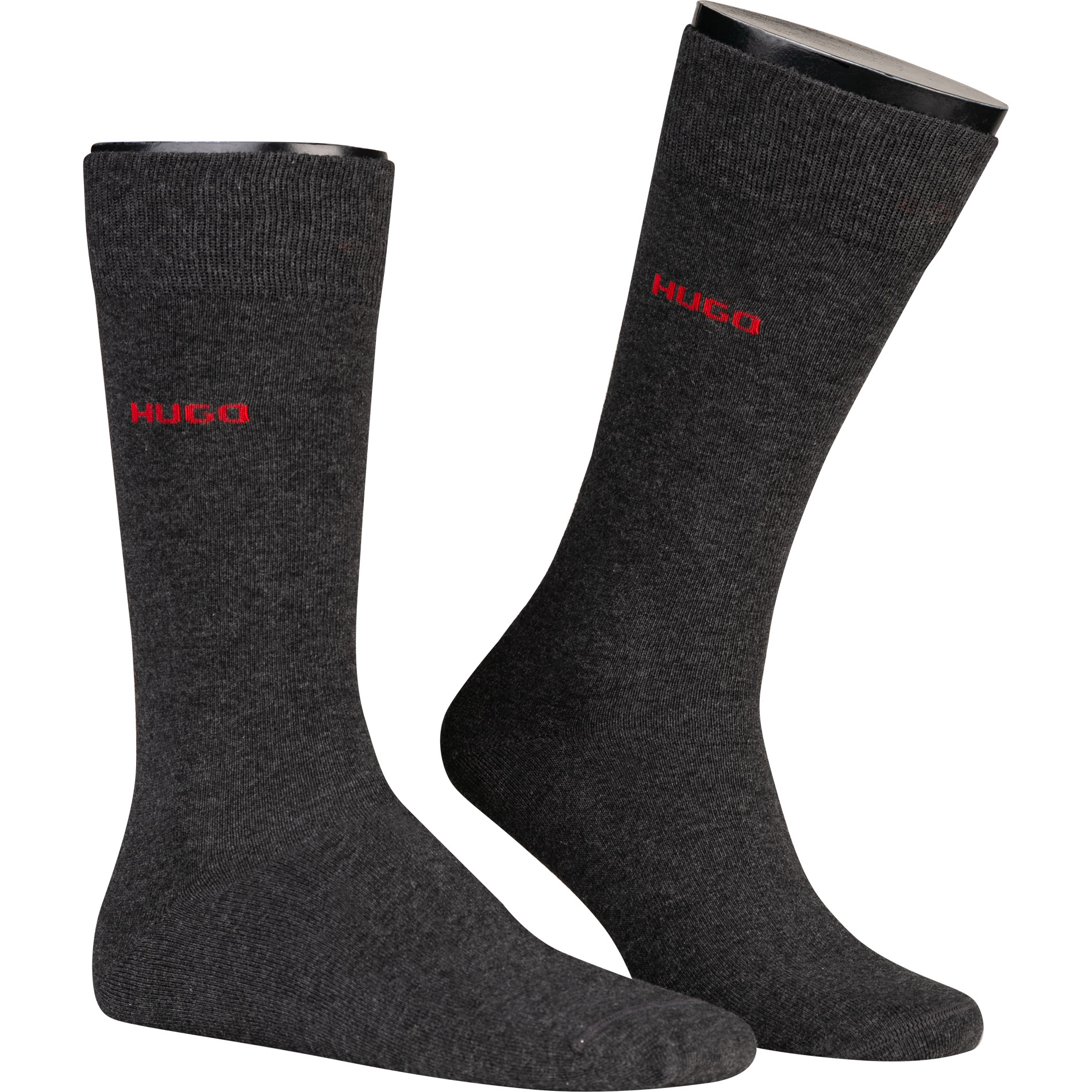 HUGO Herren Socken grau Baumwolle & Mix unifarben