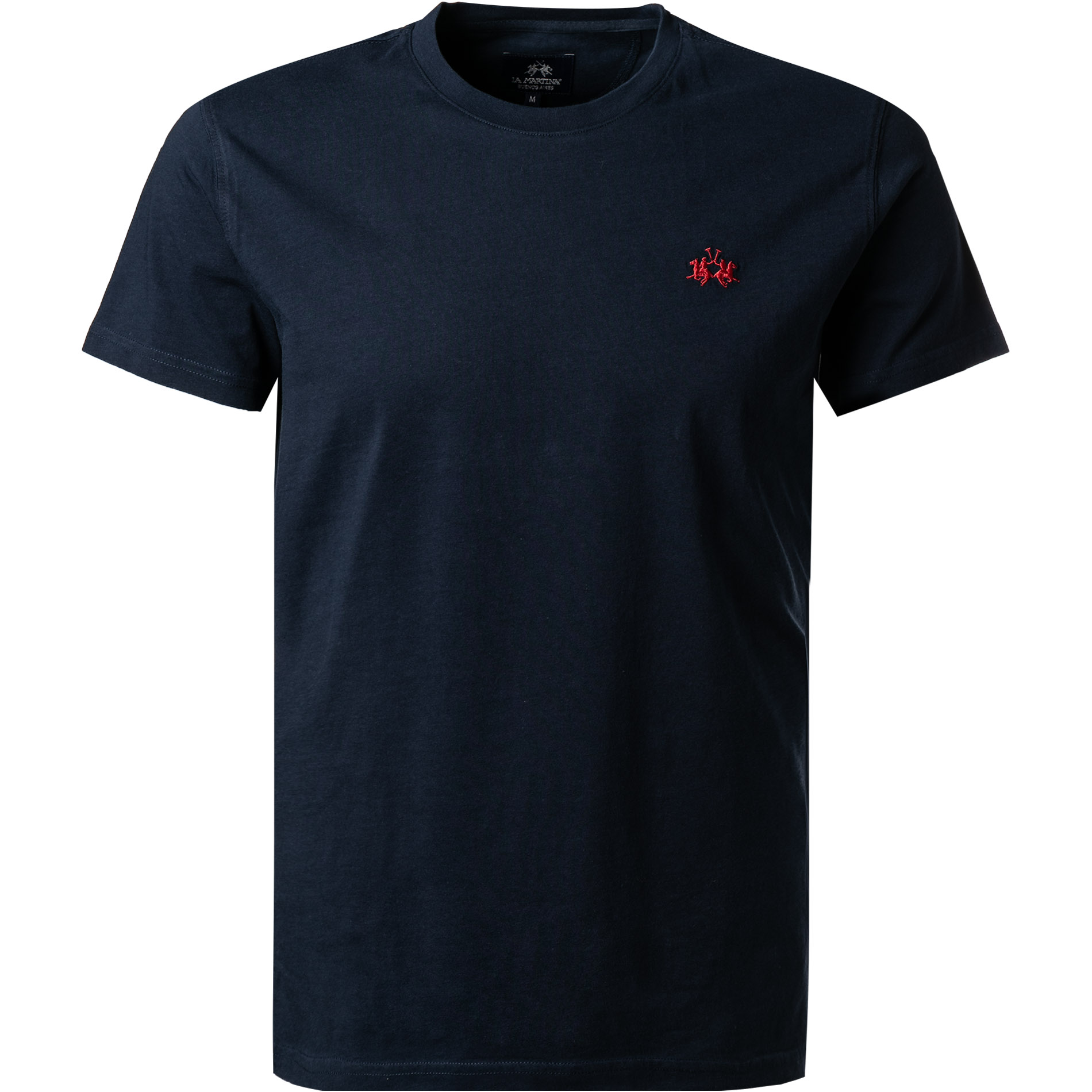 LA MARTINA Herren T-Shirt blau Baumwolle