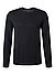 Longsleeve, Slim Fit, Baumwolle, schwarz - schwarz