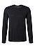 Longsleeve, Slim Fit, Baumwolle, schwarz - schwarz