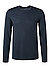 Longsleeve, Slim Fit, Baumwolle, navy - navy