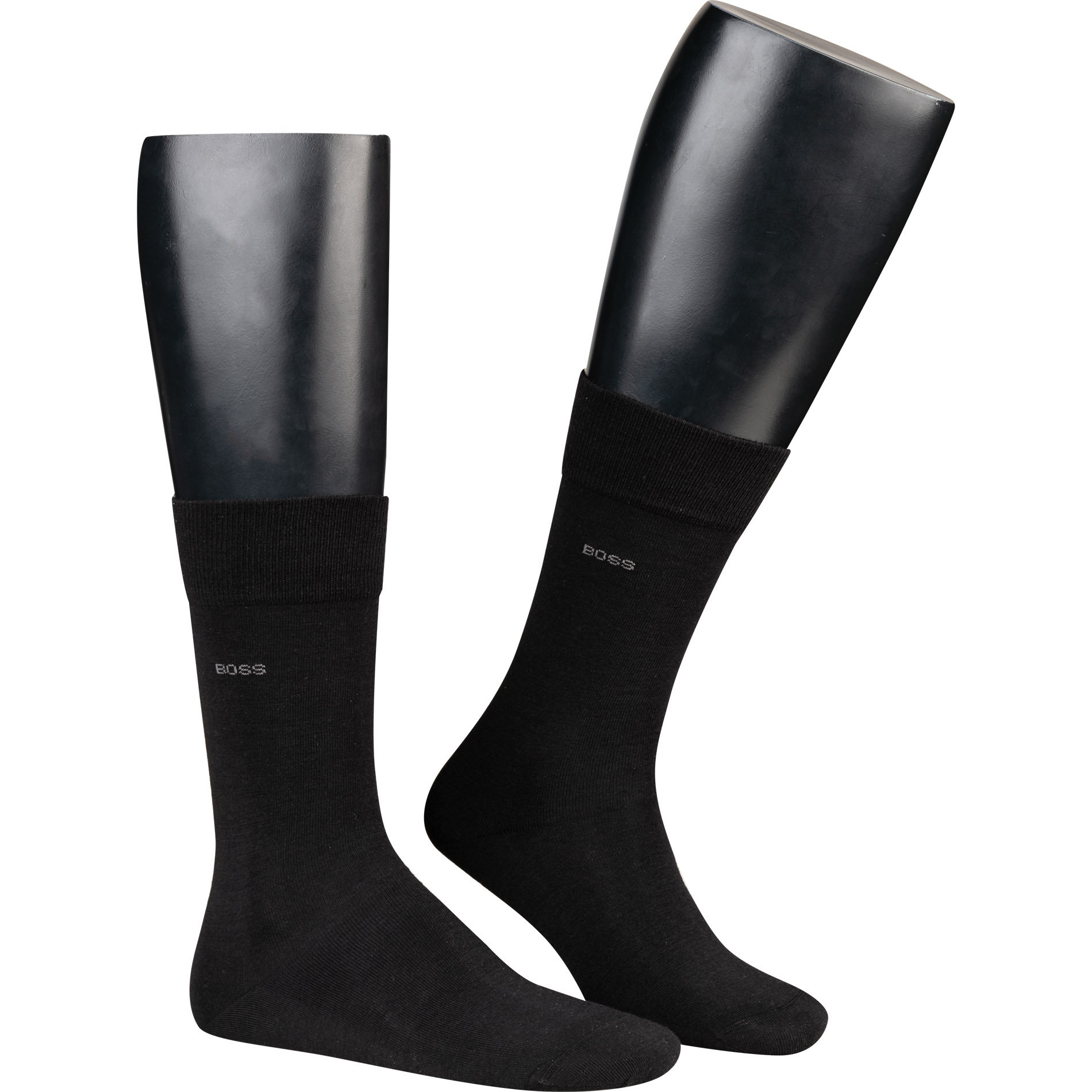 Boss Black Herren Socken Schwarz Schur-Wolle Unifarben
