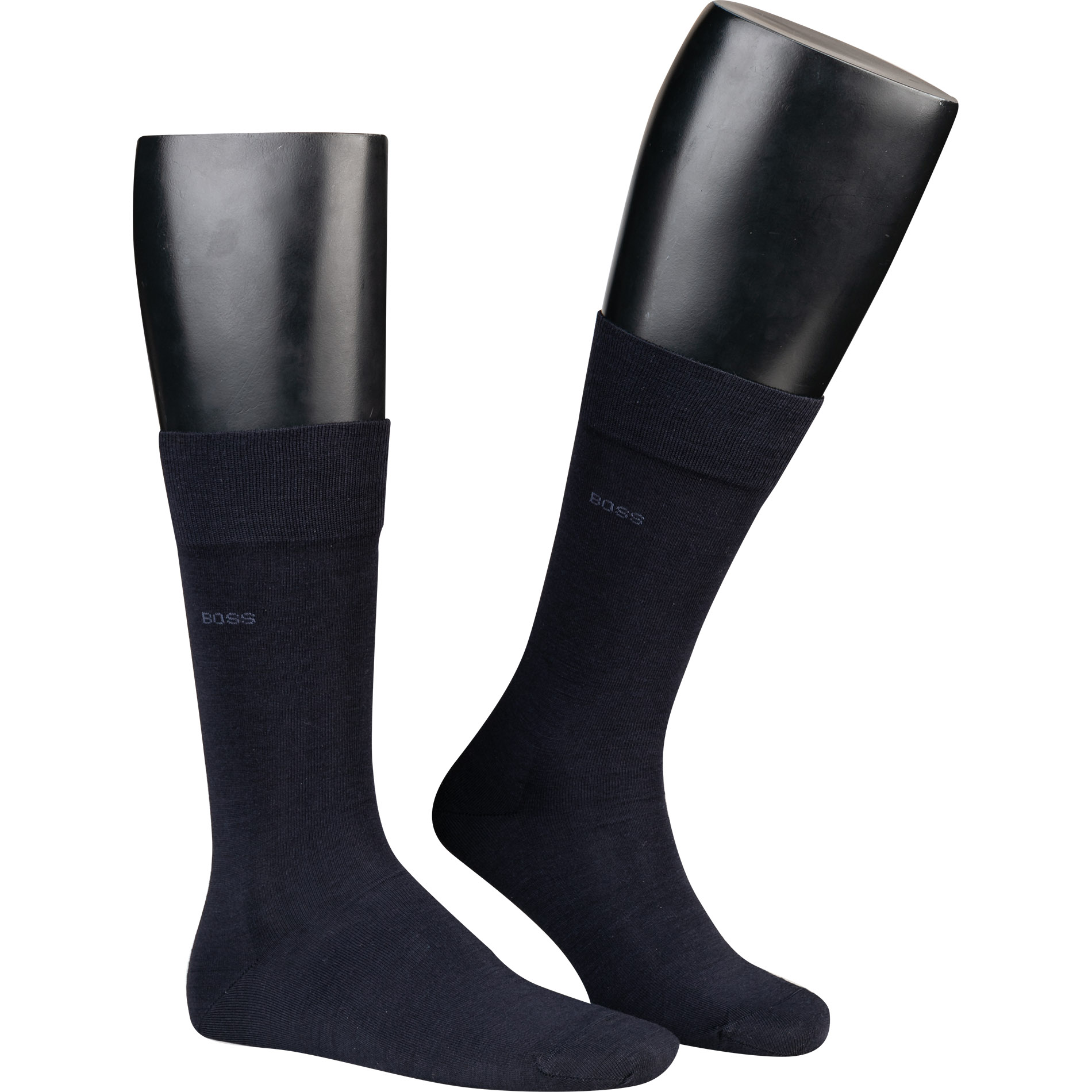 BOSS Black Herren Socken blau Schur-Wolle unifarben