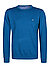Pullover, Baumwolle, blau meliert - blau