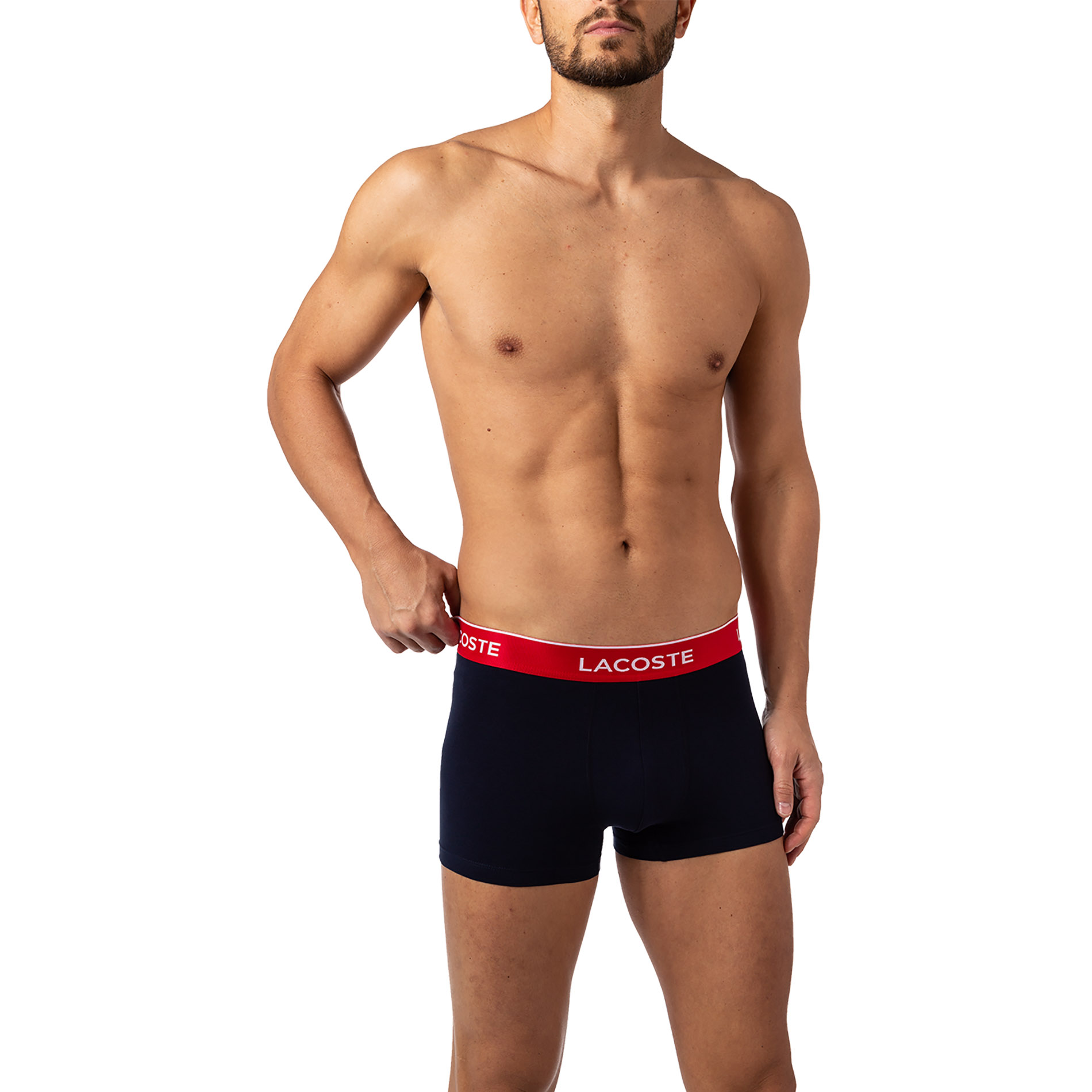 LACOSTE Herren Boxershorts blau Baumwolle & Mix unifarben
