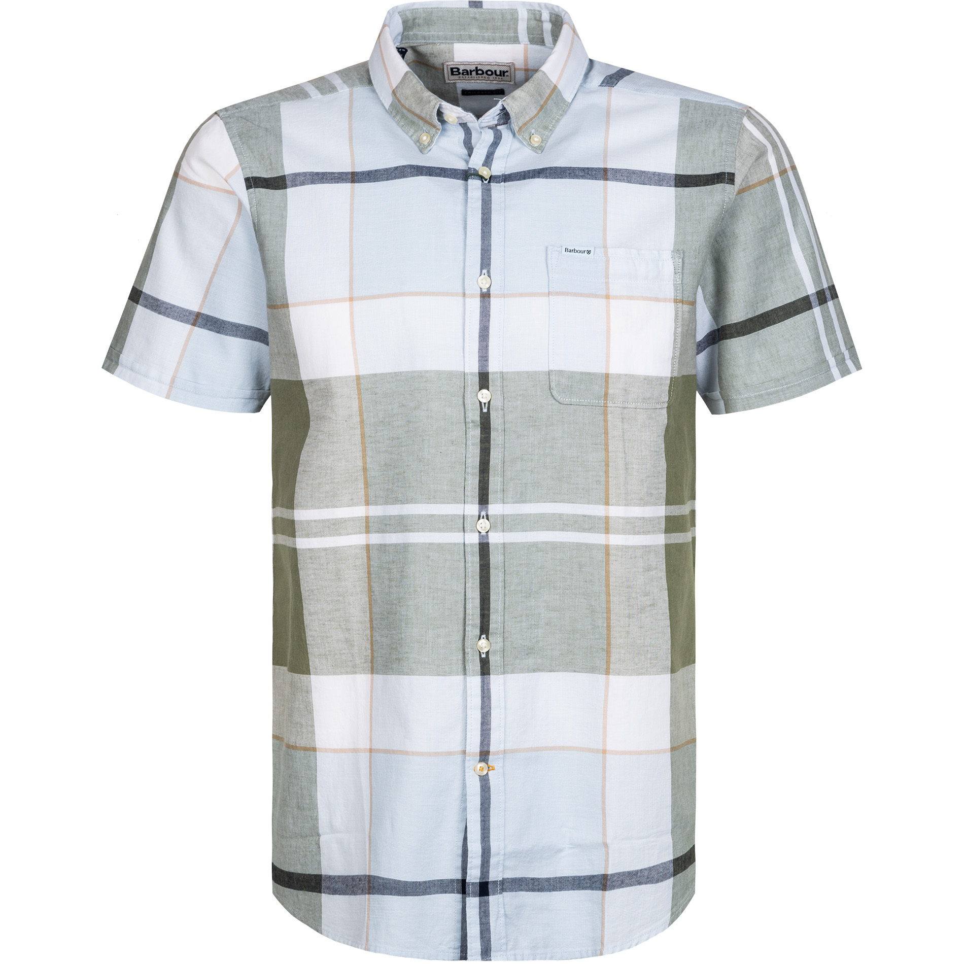 Barbour Herren Kurzarmhemd blau kariert