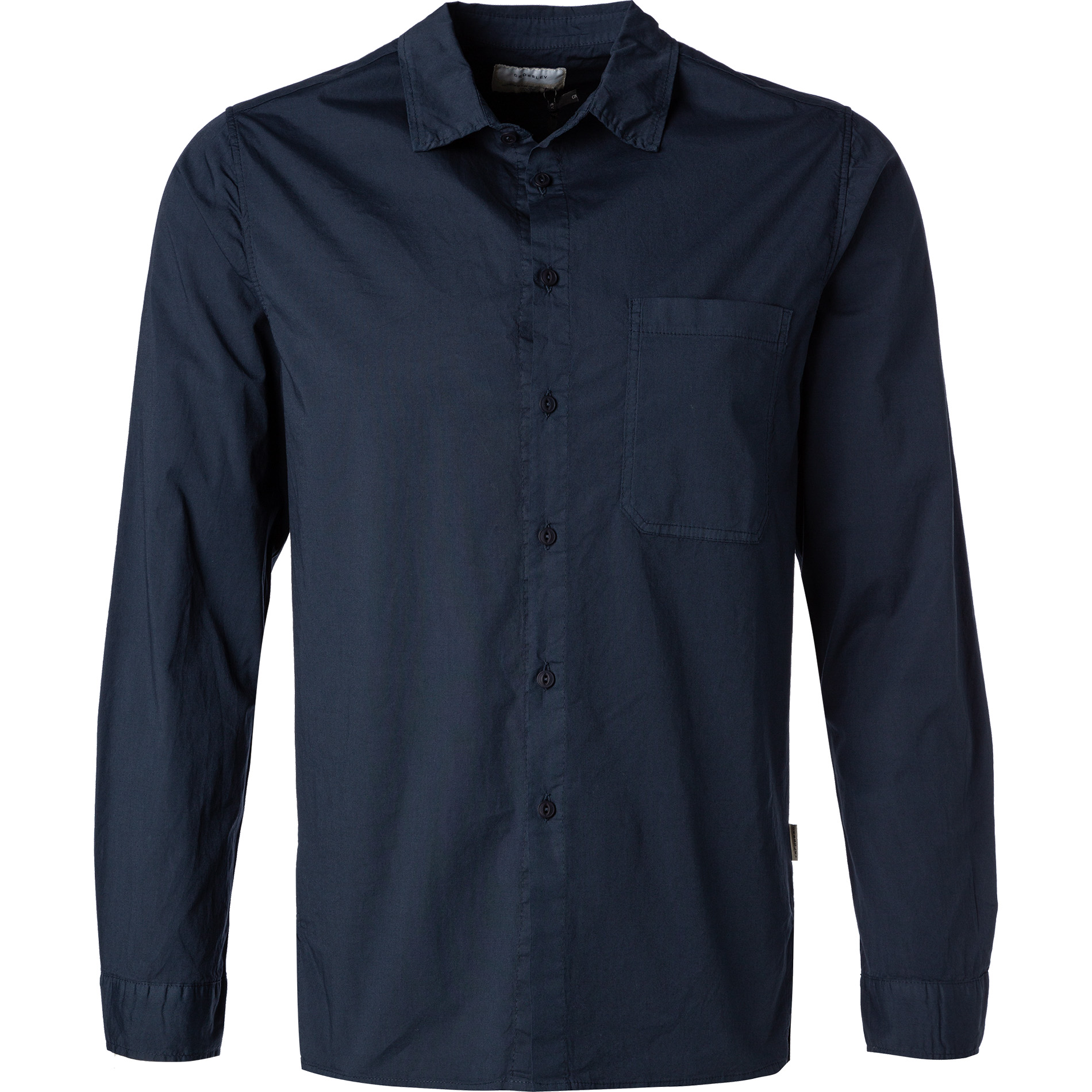 CROSSLEY Herren Hemd blau Leinen