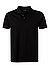 Polo-Shirt, mercerisierte Baumwolle, schwarz - schwarz