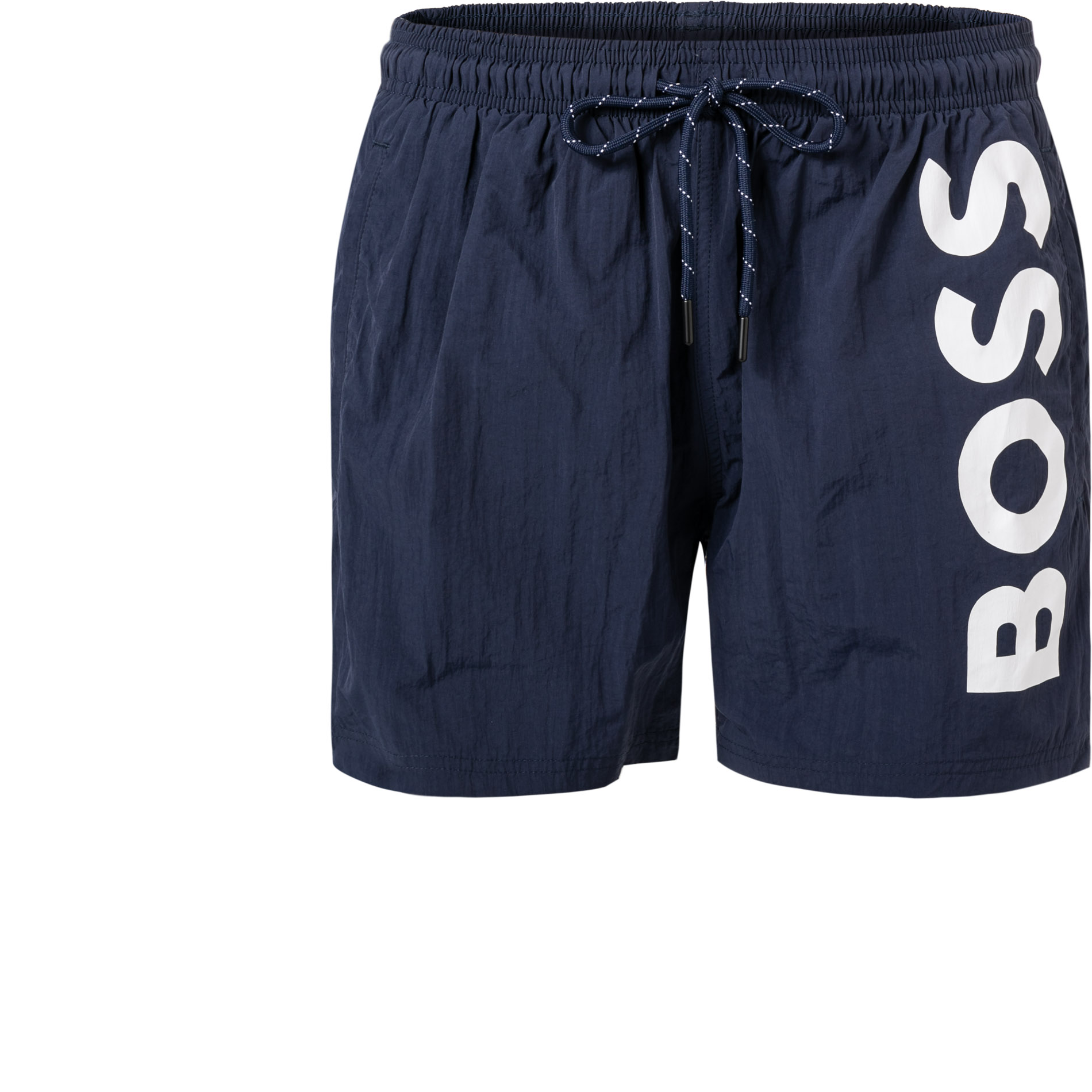 Boss Herren Badeshorts Blau Mikrofaser Unifarben