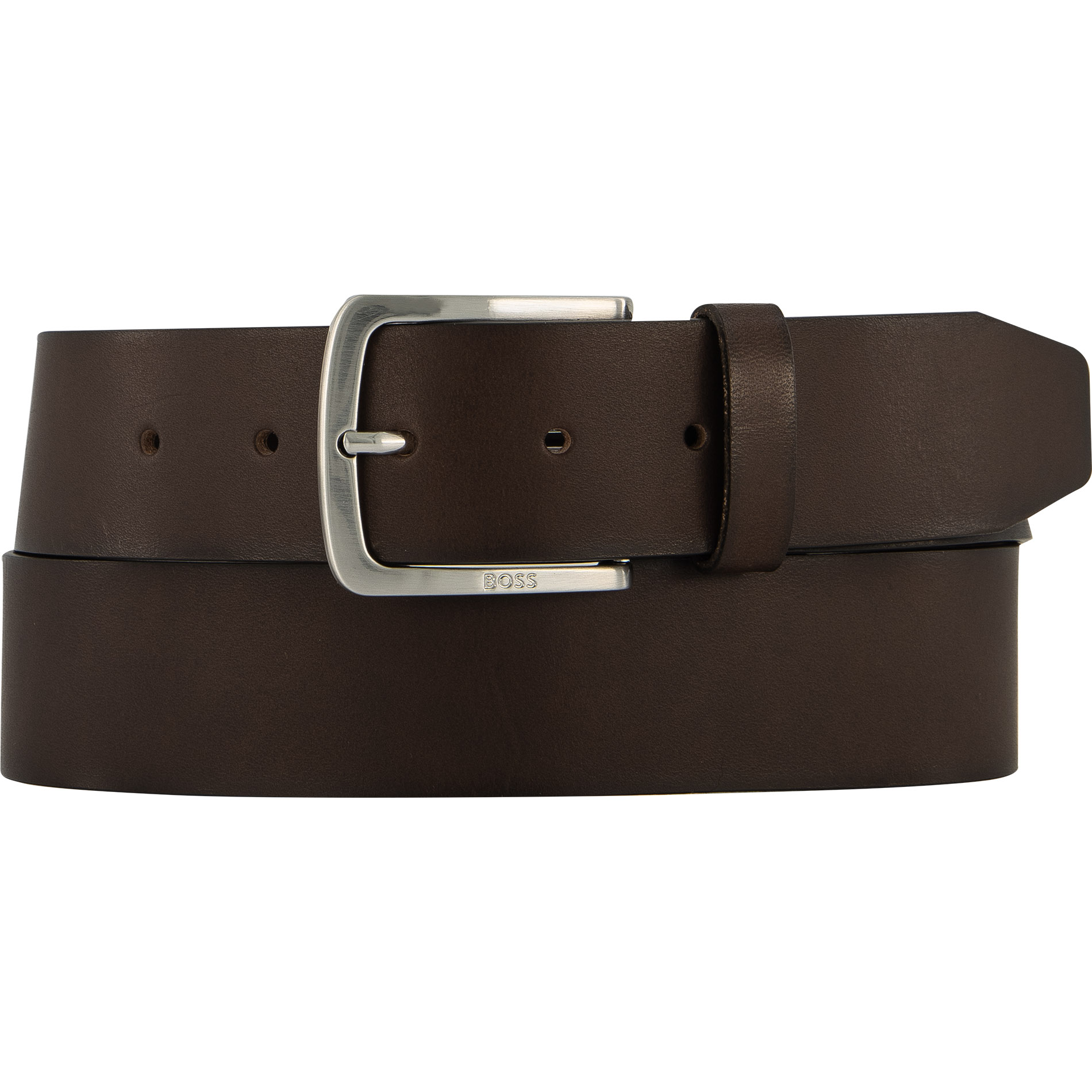 BOSS Black Herren Gürtel braun Glattleder