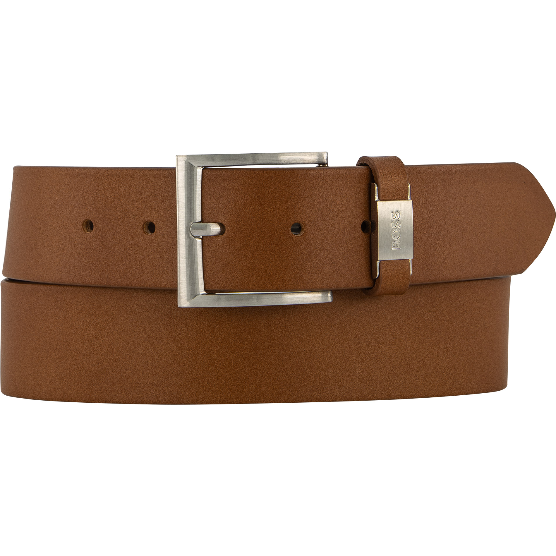 Boss Black Herren Gürtel Braun Glattleder
