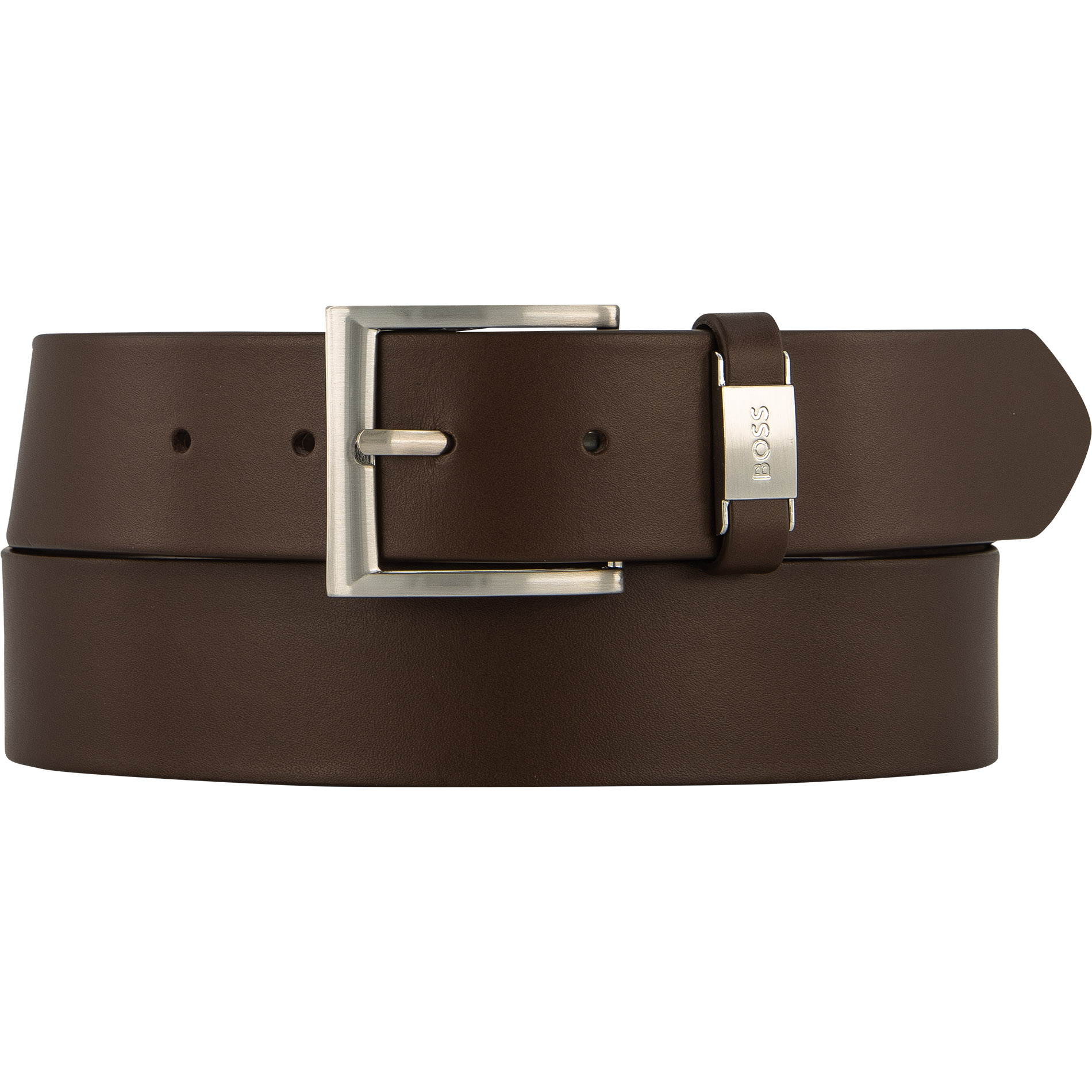 Boss Black Herren Gürtel Braun Glattleder