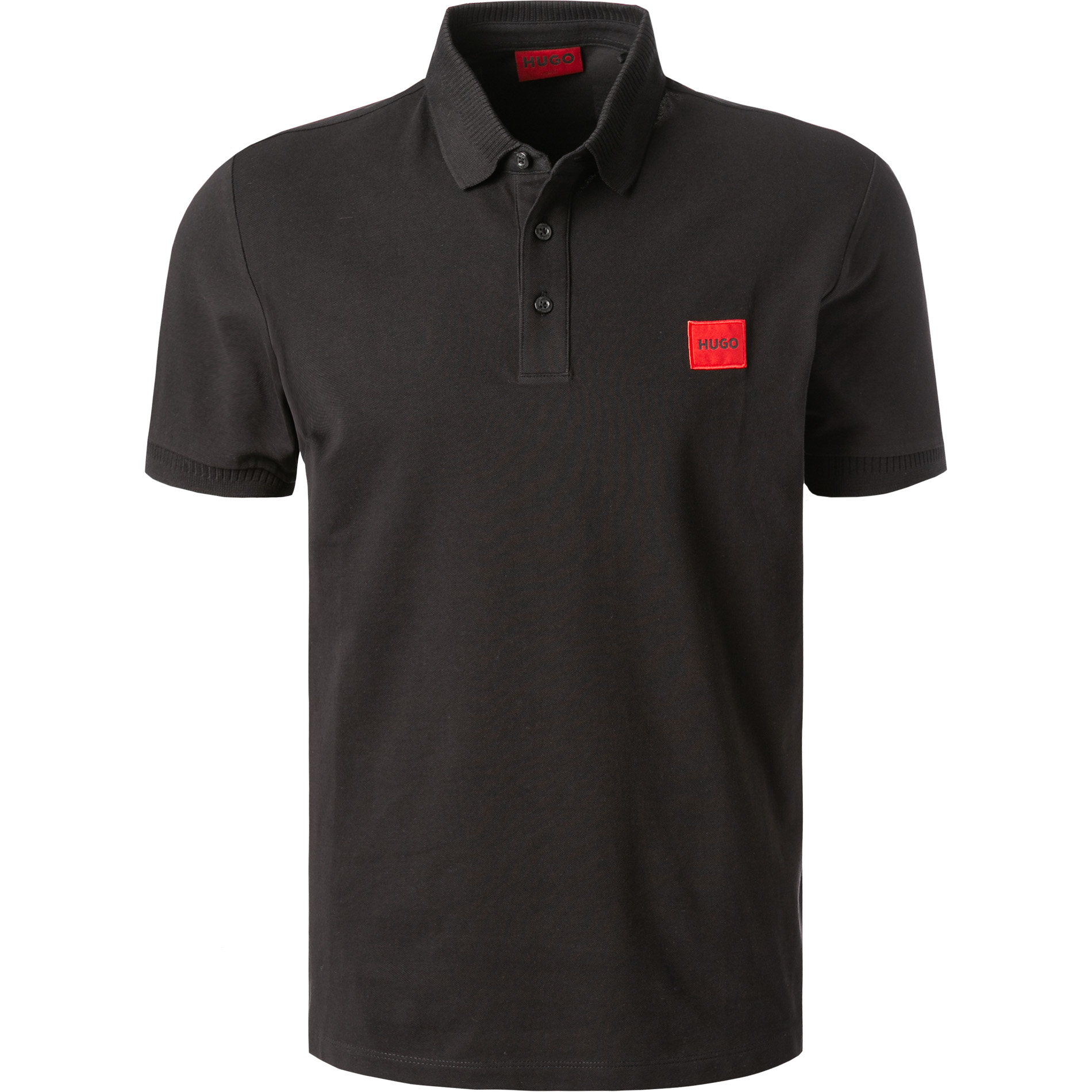 HUGO Herren Polo-Shirt schwarz Slim Fit