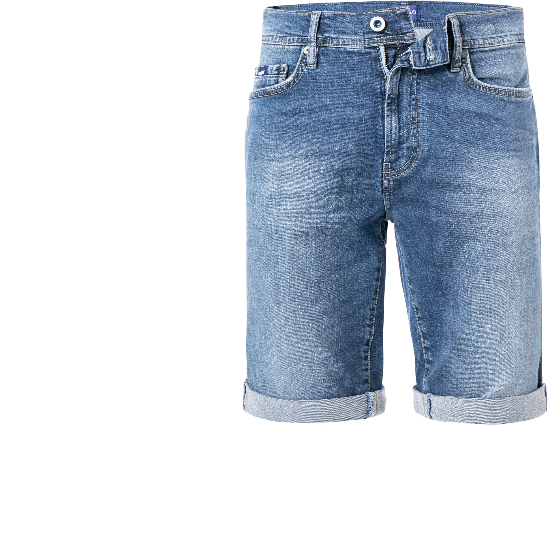 GAS Herren Jeansshorts blau Baumwoll-Stretch Slim Fit