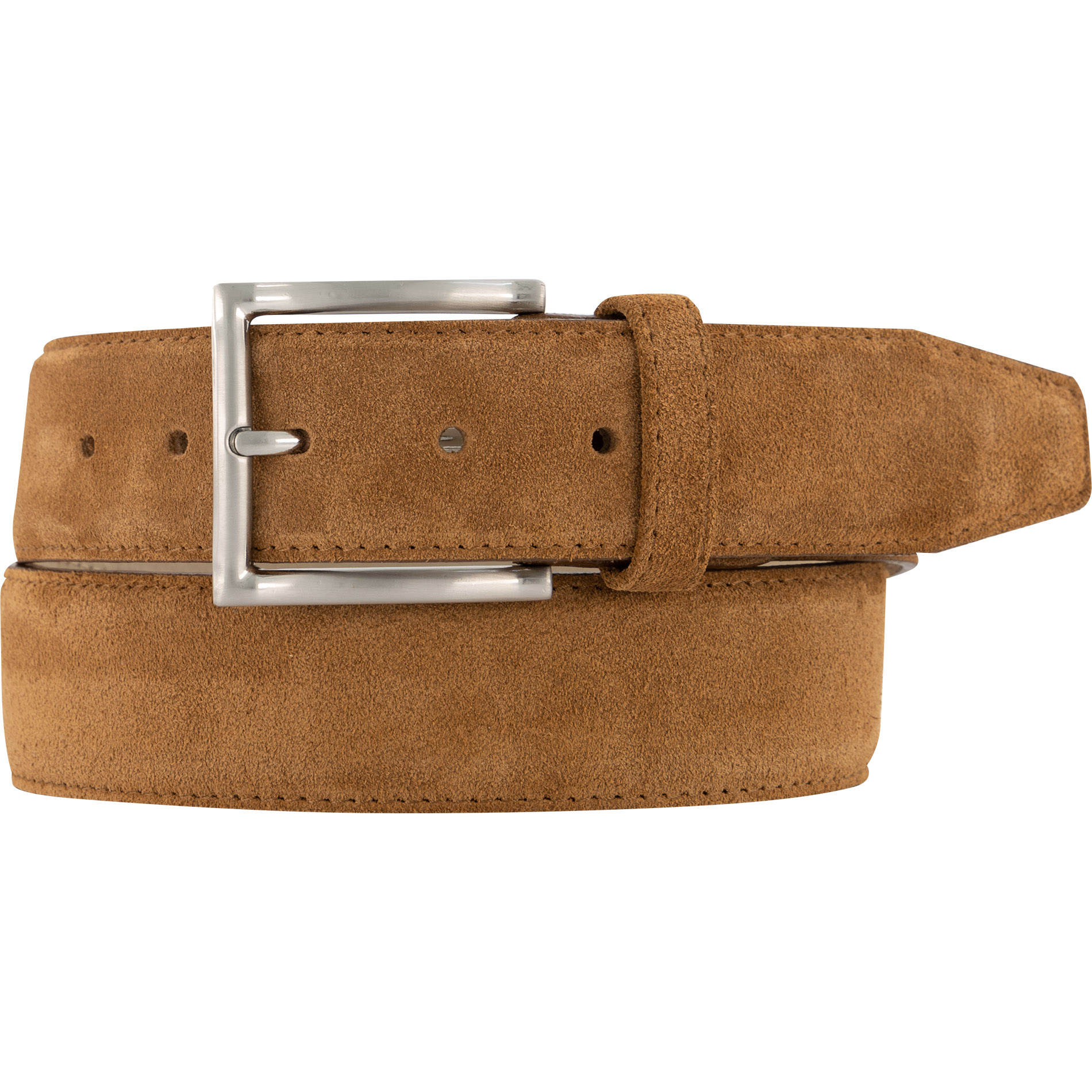 Lindenmann Herren Gürtel braun Veloursleder