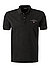 Polo-Shirt, Regular Fit, Baumwoll-Piqué, schwarz - schwarz