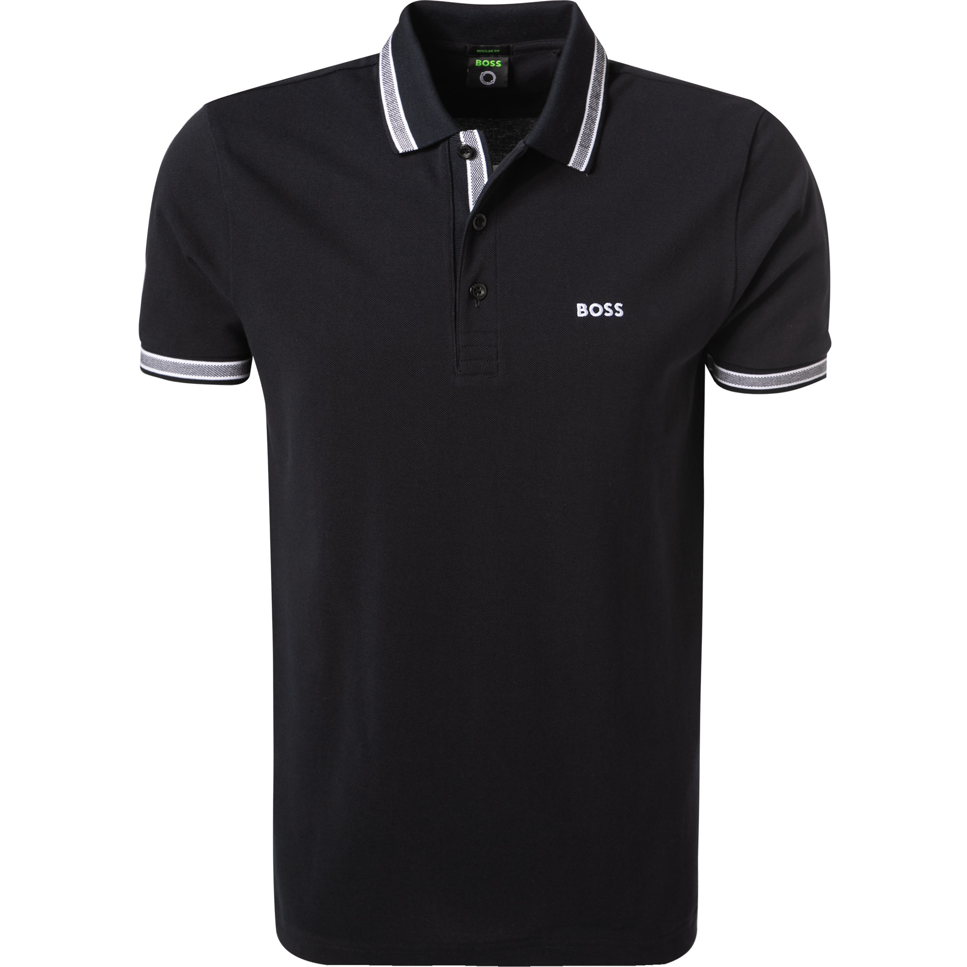 BOSS Green Herren Polo-Shirt blau Baumwoll-Piqué