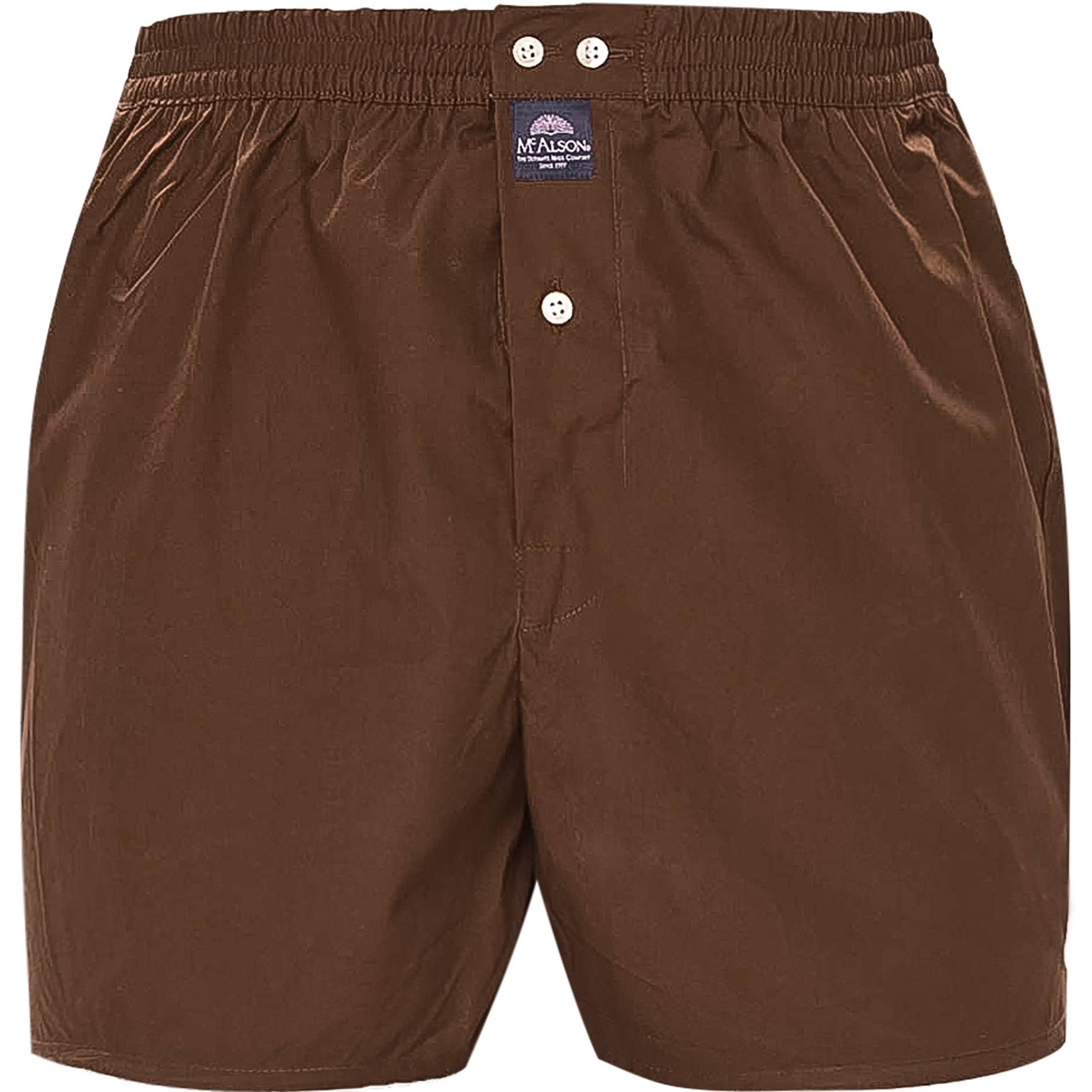 MC ALSON Herren Boxershorts braun Baumwolle unifarben