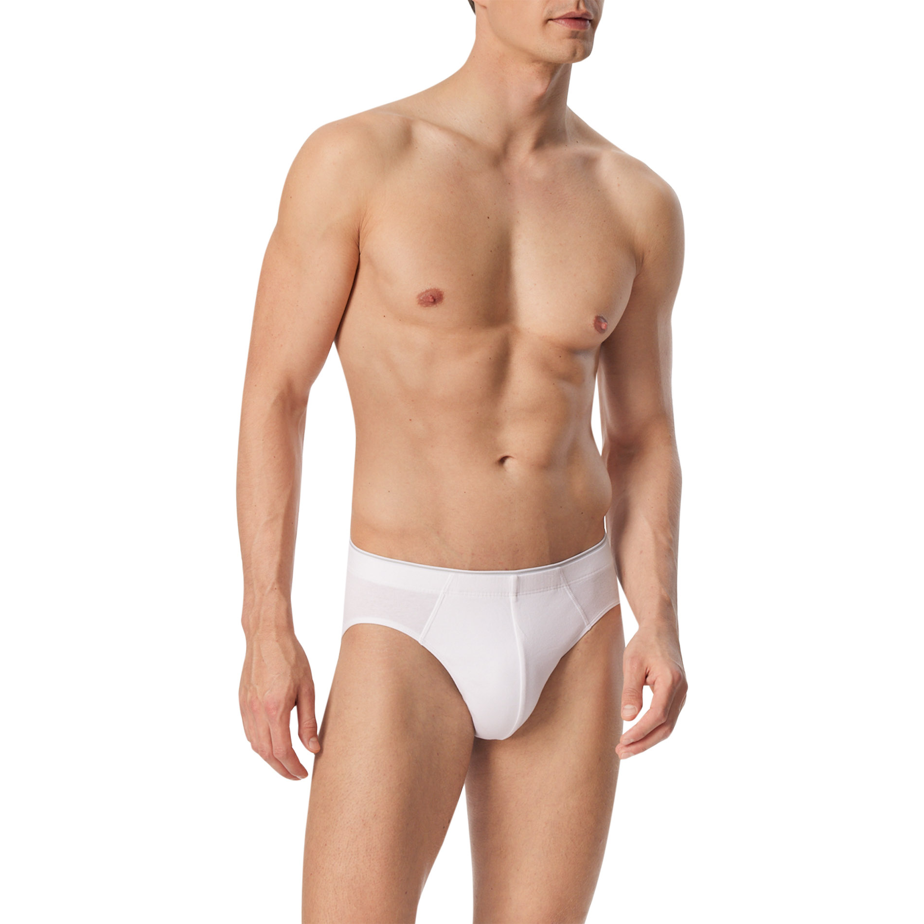 Schiesser Herren Slip weiß Baumwolle unifarben