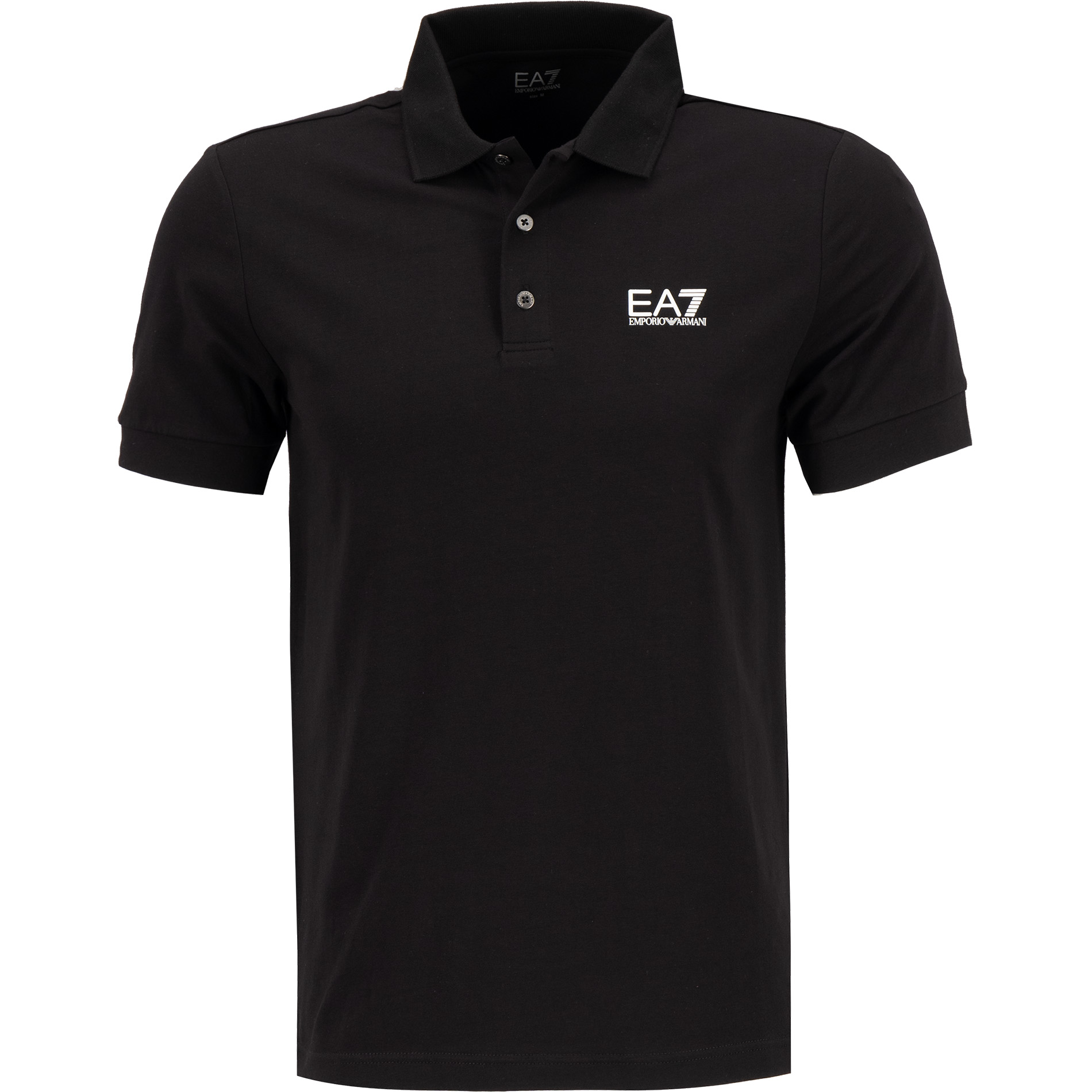 EA7 Herren Polo-Shirt schwarz Baumwoll-Jersey