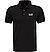 Polo-Shirt, Baumwoll-Jersey, schwarz - schwarz