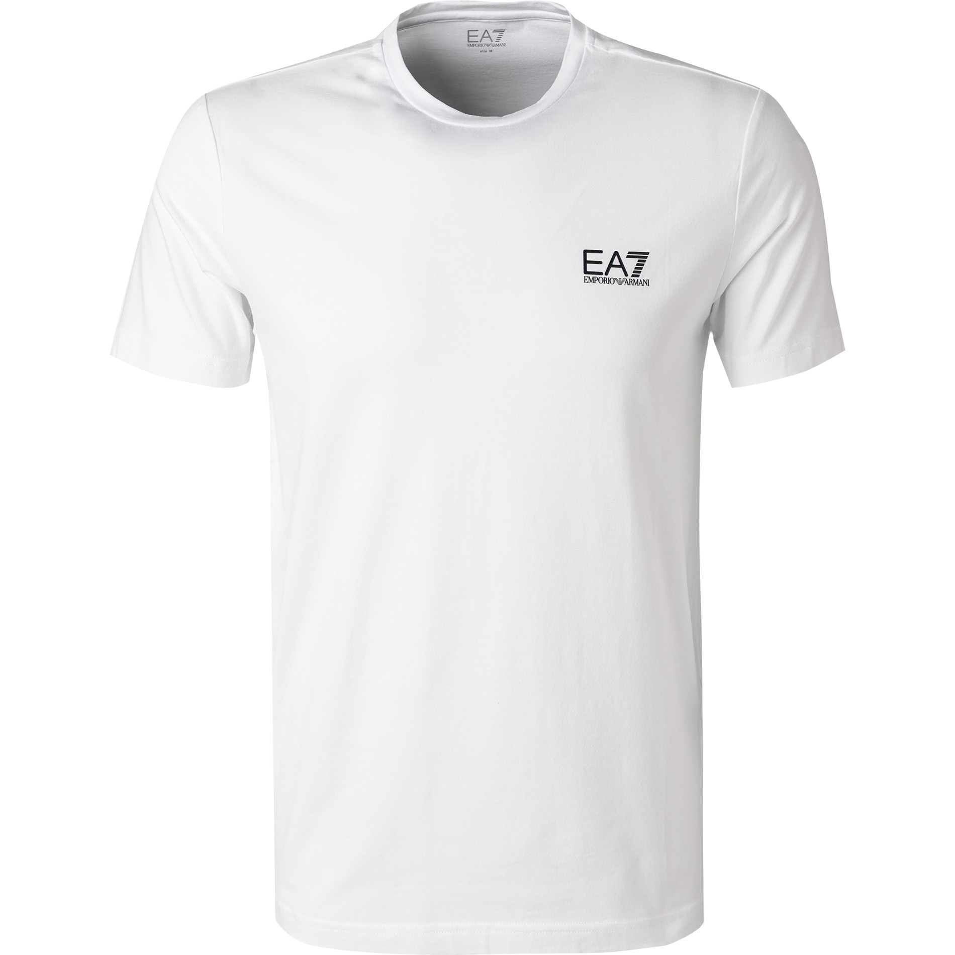 EA7 Herren T-Shirt weiß Baumwolle