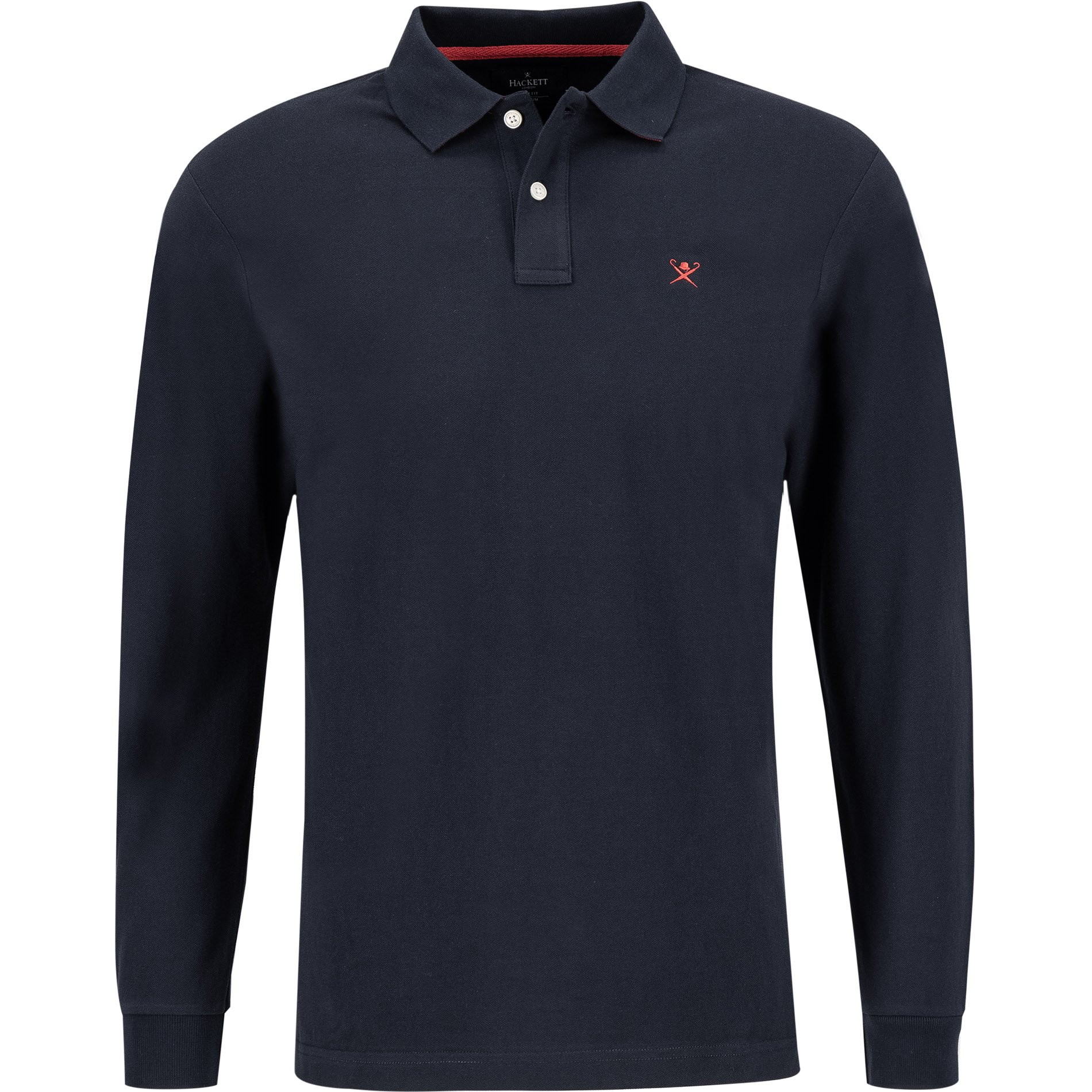HACKETT Herren Polo-Shirt blau Baumwoll-Piqué Slim Fit