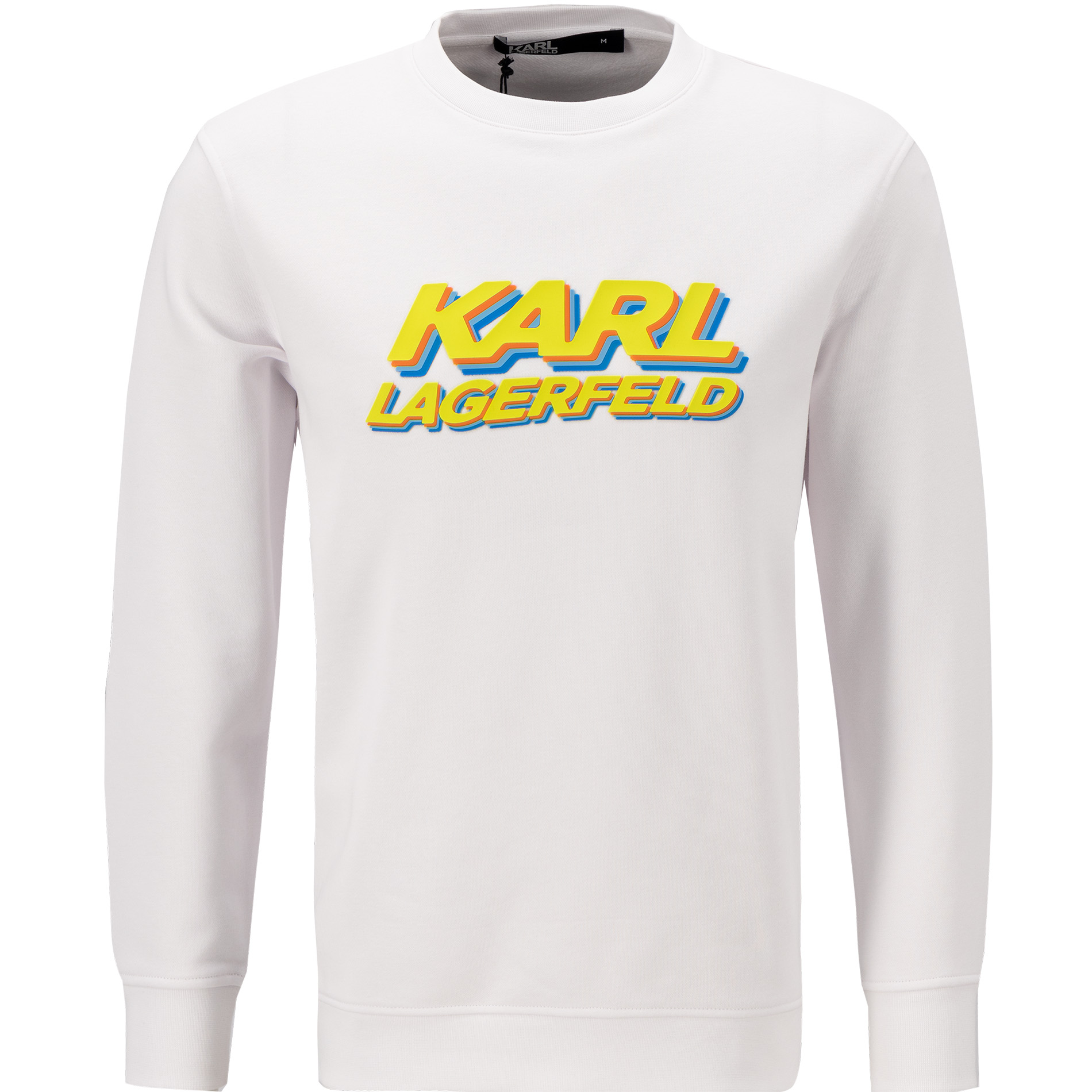 KARL LAGERFELD Herren Sweatshirt weiß Baumwolle Motiv