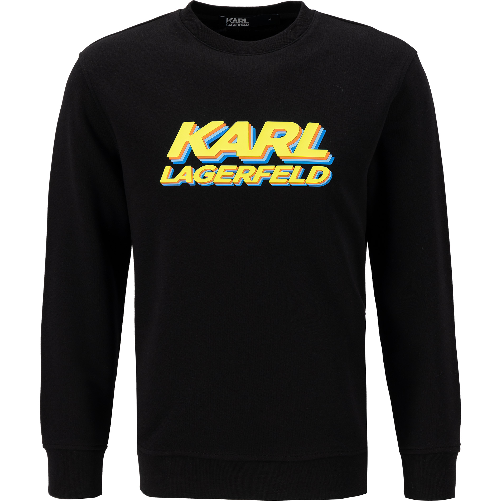 KARL LAGERFELD Herren Sweatshirt schwarz Baumwolle Motiv