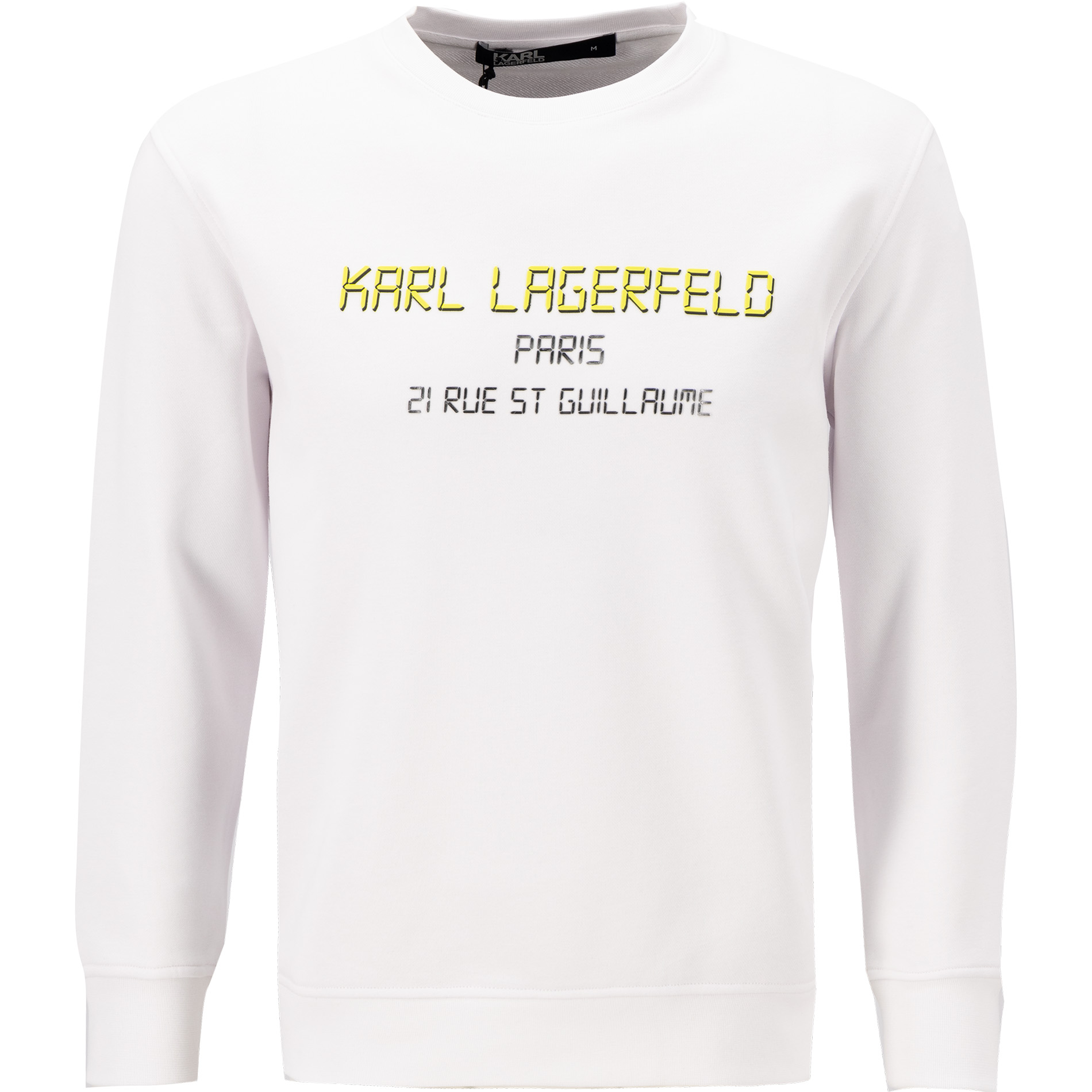KARL LAGERFELD Herren Sweatshirt weiß Baumwolle Motiv