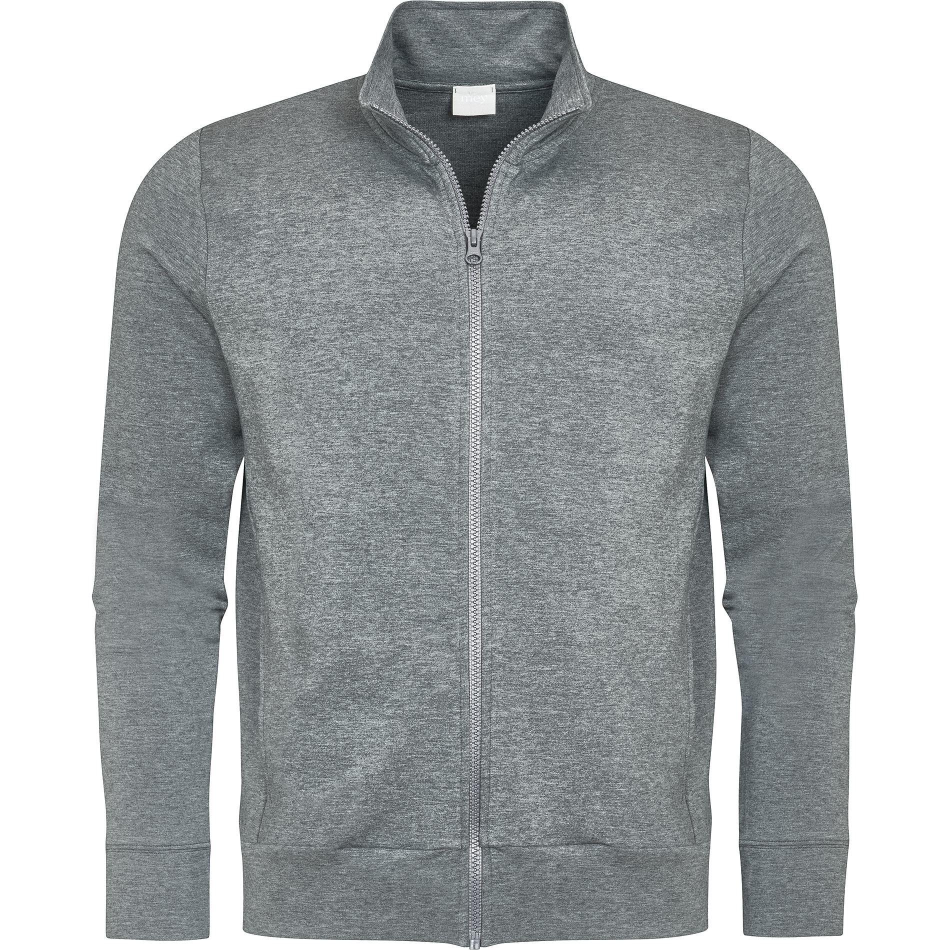 Mey Herren Sweatjacke Grau Baumwolle & Mix Unifarben