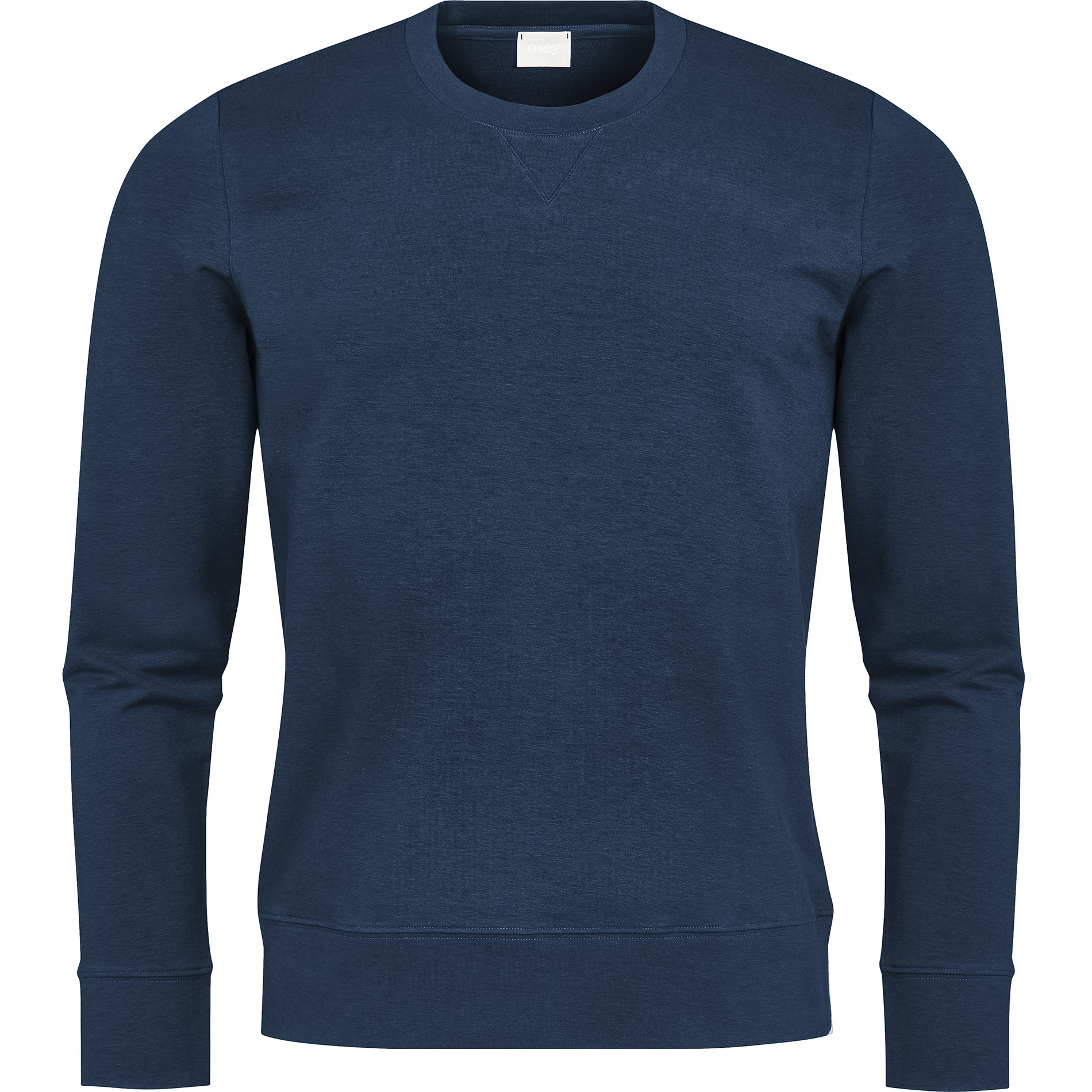 Mey Herren Sweatshirt Blau Baumwolle & Mix Unifarben