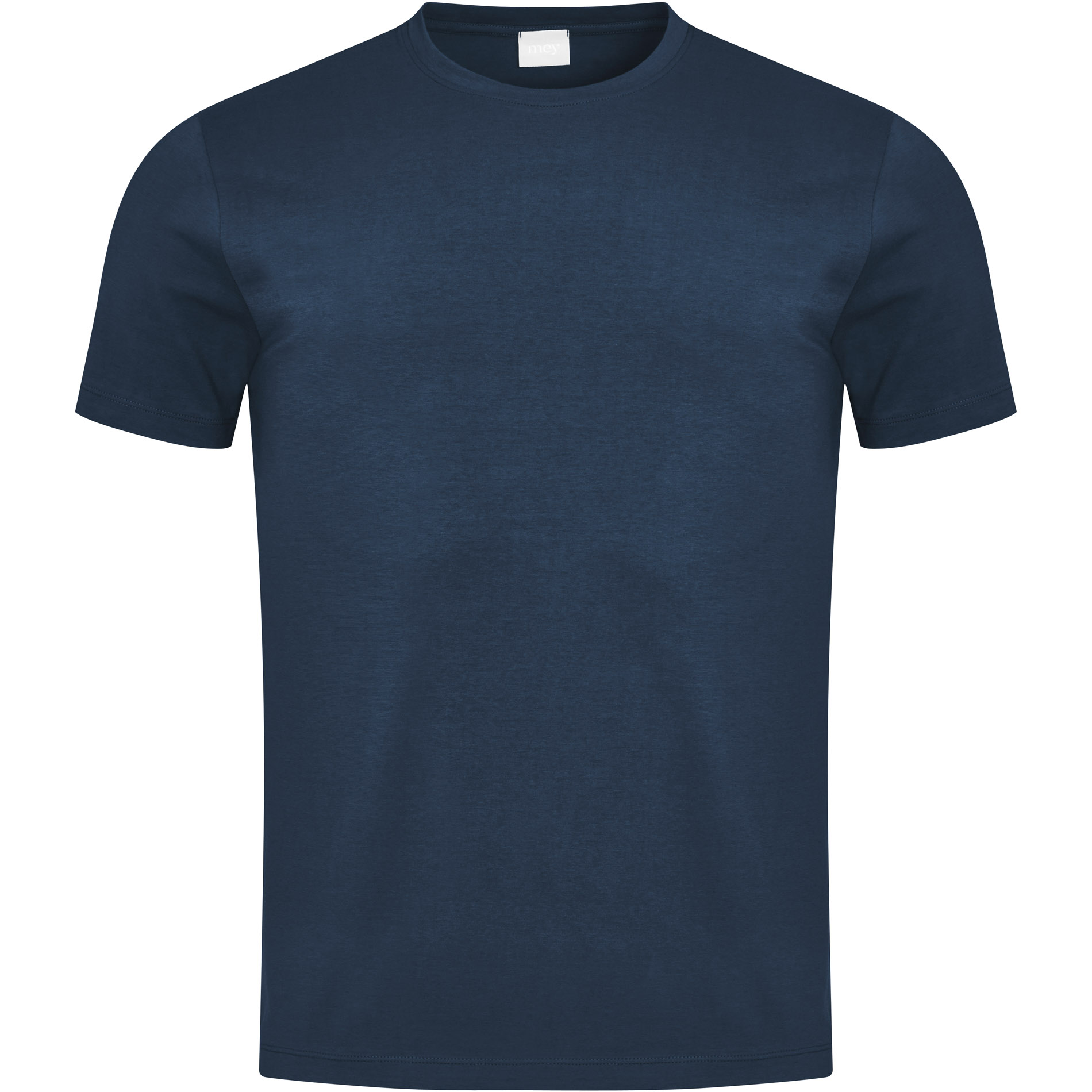 Mey Herren T-Shirt blau Baumwolle & Mix unifarben