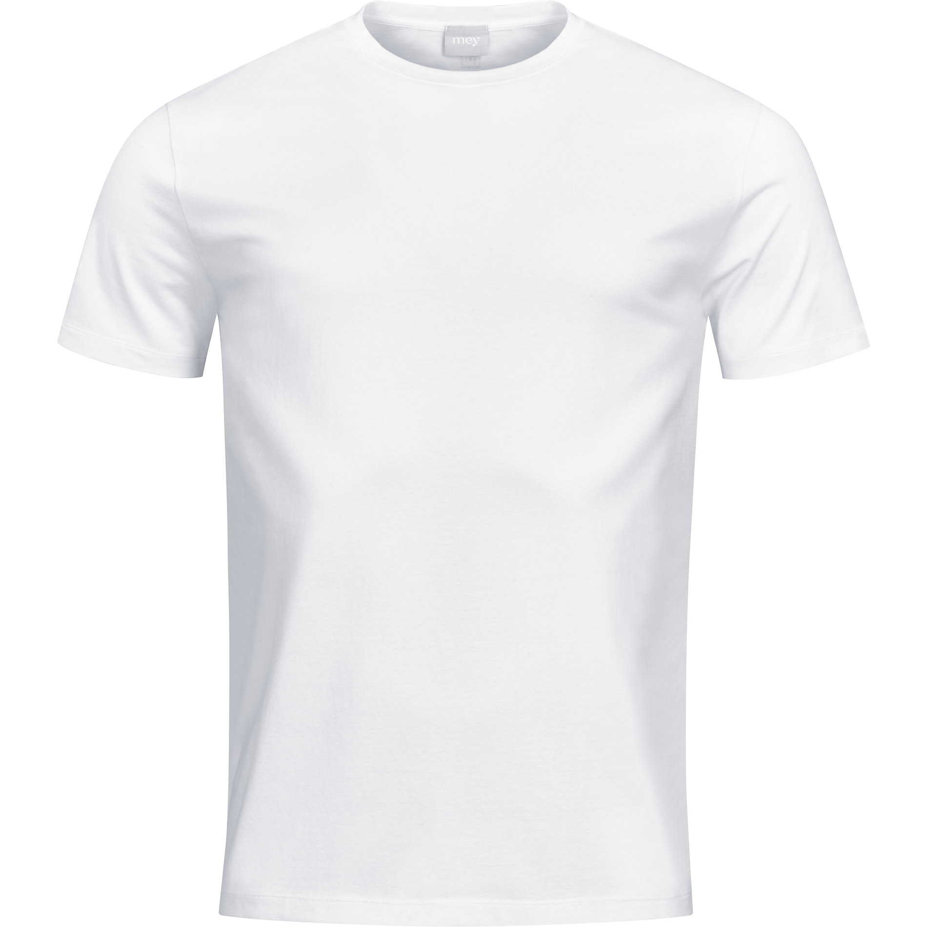 Mey Herren T-Shirt weiß Baumwolle & Mix unifarben