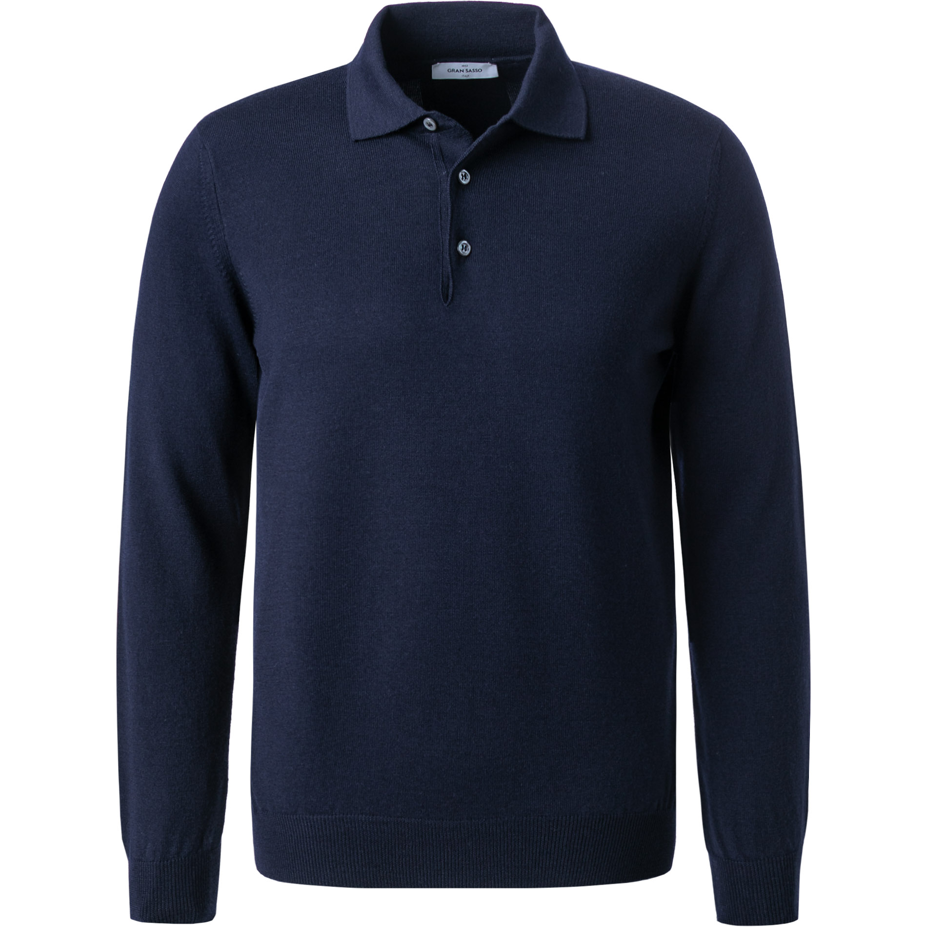 Gran Sasso Herren Pullover blau Schurwolle unifarben