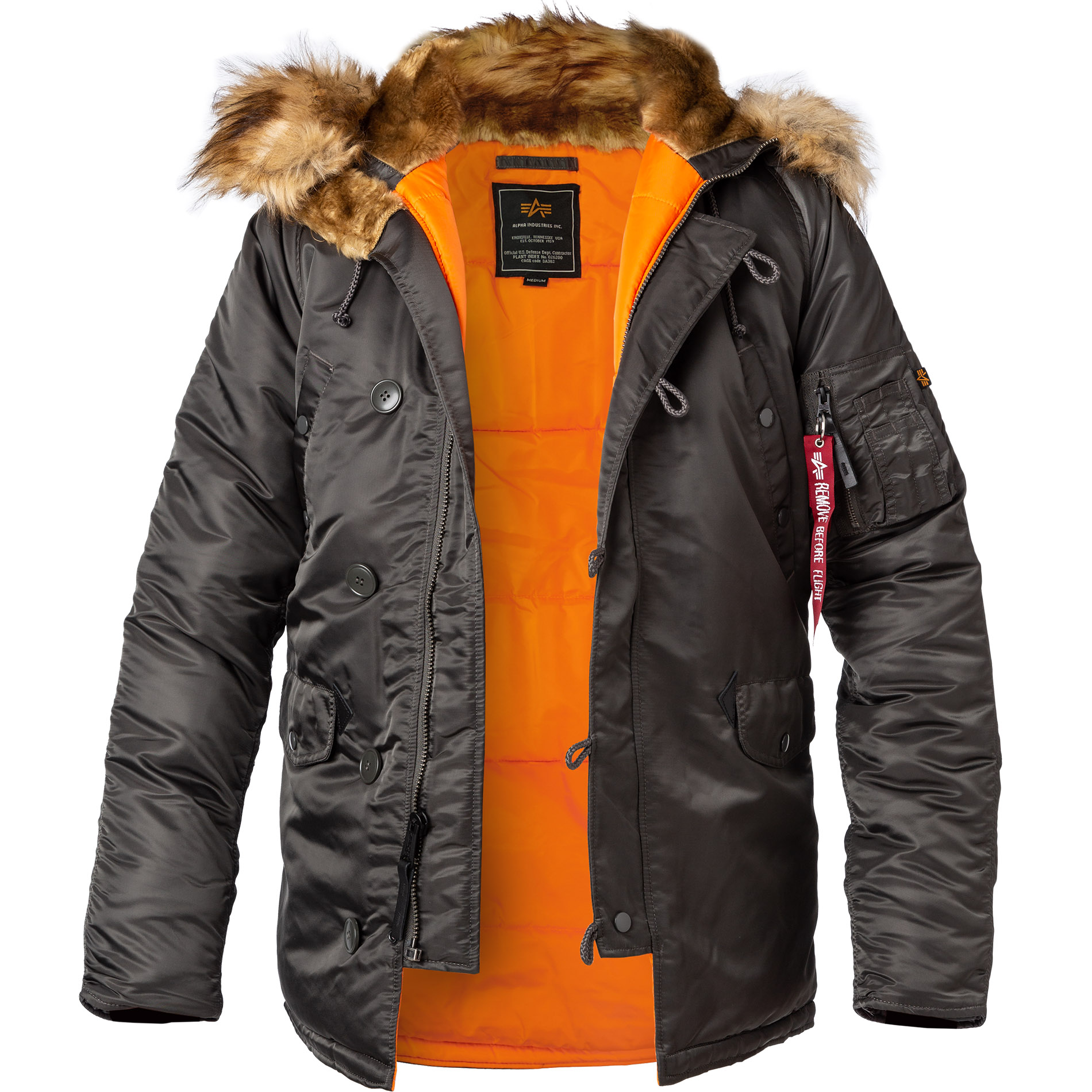 ALPHA INDUSTRIES Herren Jacke grün unifarben