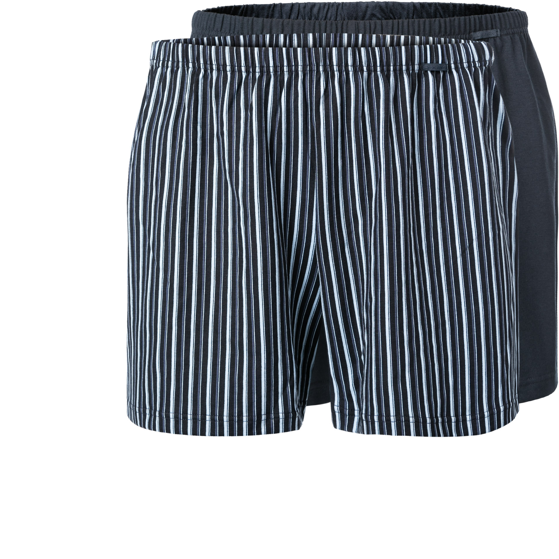 CALIDA Herren Boxershorts blau Baumwolle gestreift