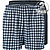 Boxershorts, Baumwolle, blau kariert - nachtblau-hellblau