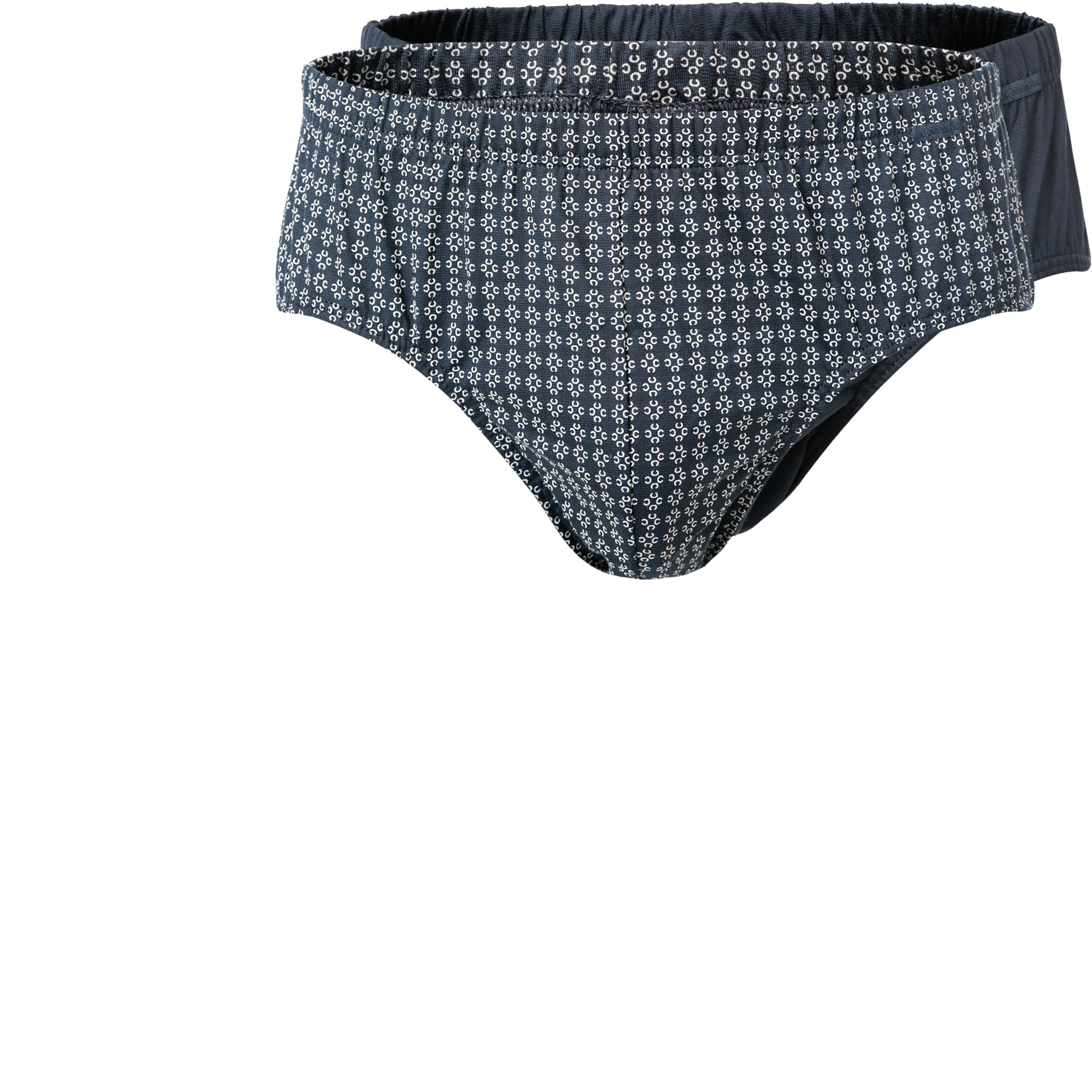 CALIDA Herren Slips blau Baumwolle gemustert