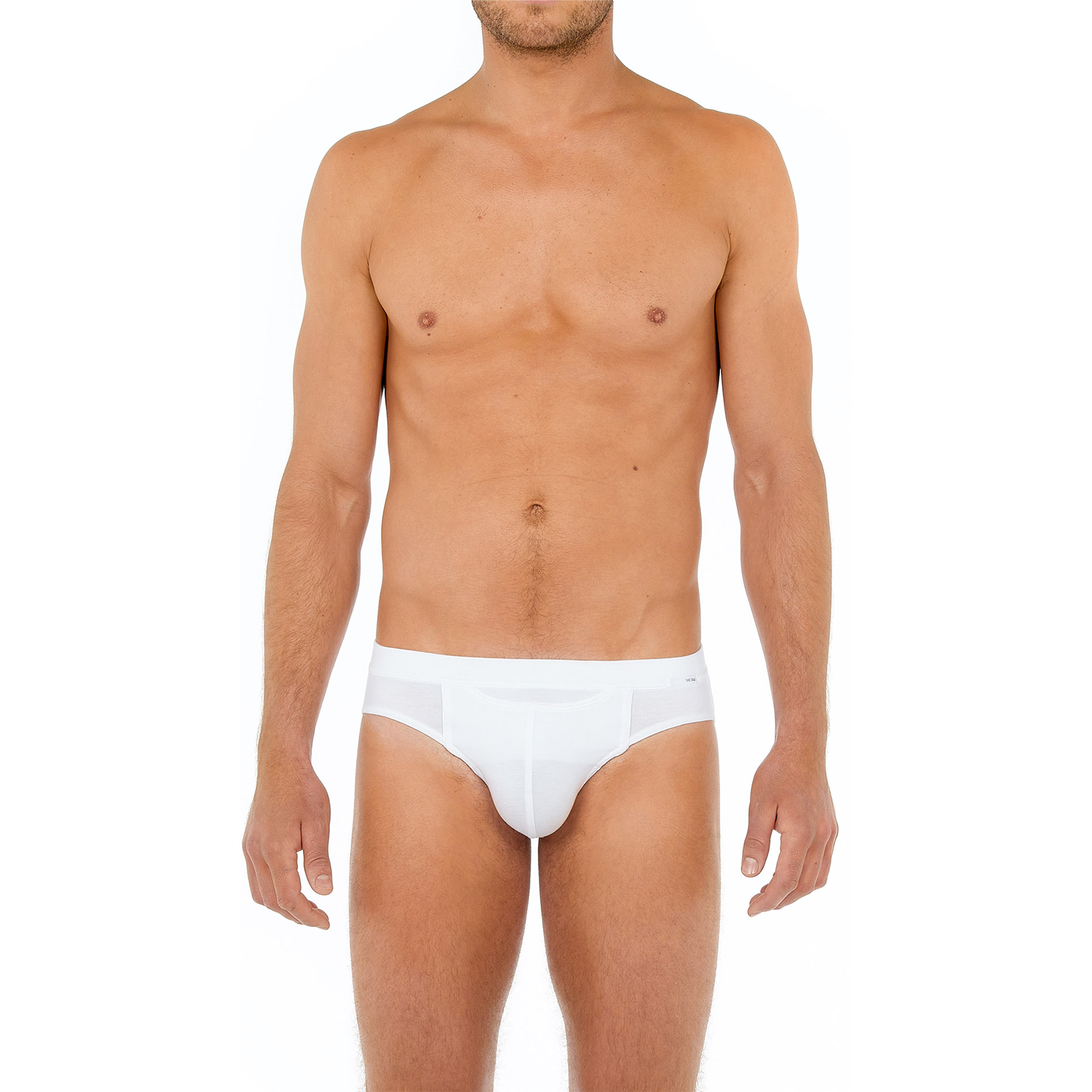 Hom Herren Slip Weiß Mikrofaser/Funktion Unifarben
