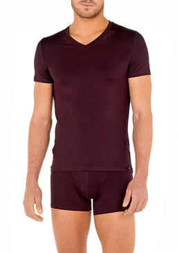 Stylingtipps Beschreibungsbild von HOM T-Shirt V-Neck Tencel soft 402466/00ZQ
