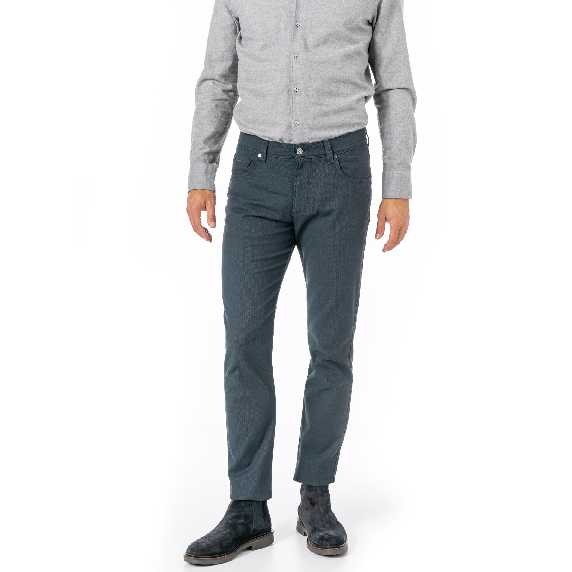 bugatti Herren Freizeithose blau meliert