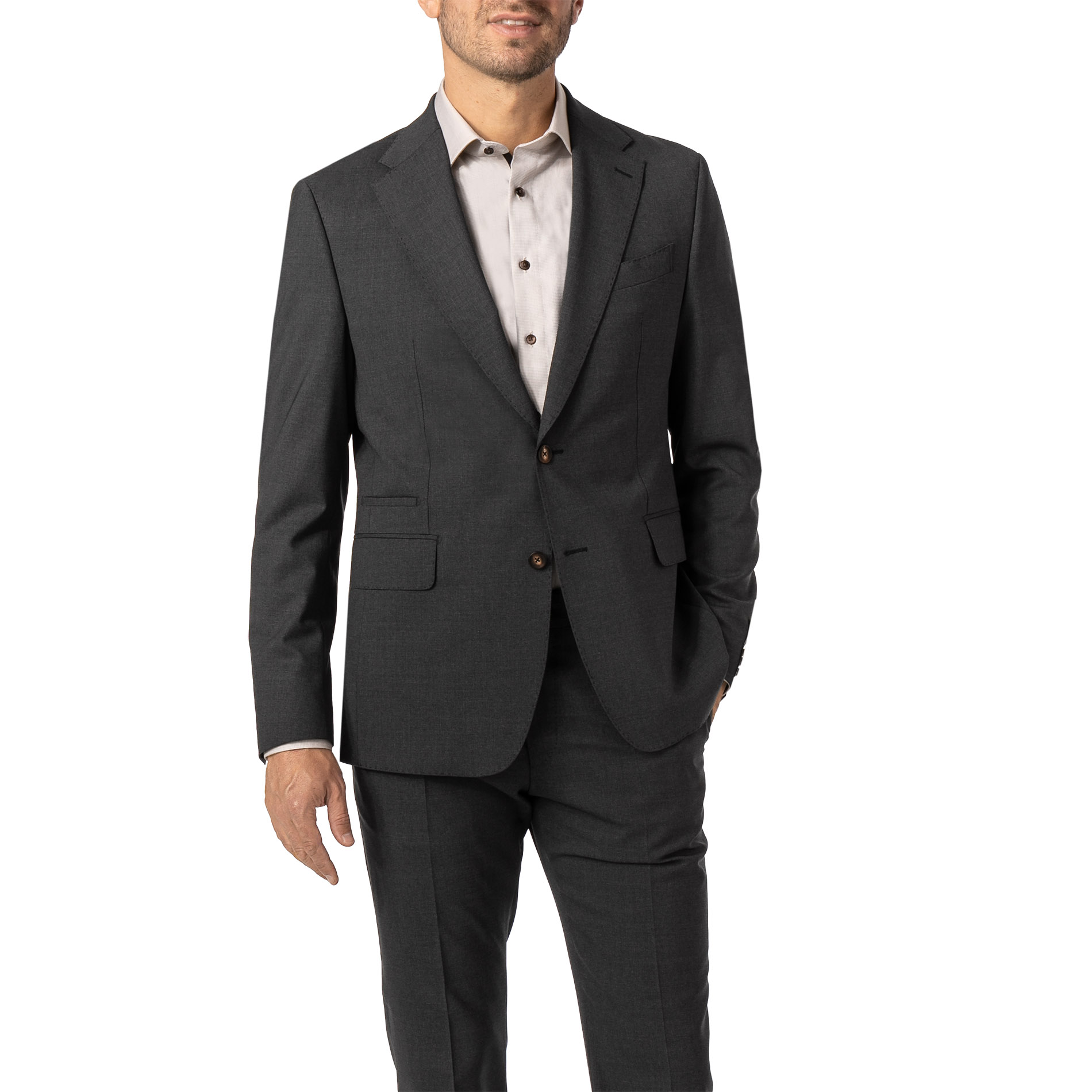 Windsor Herren Sakko blau Schurwoll-Stretch